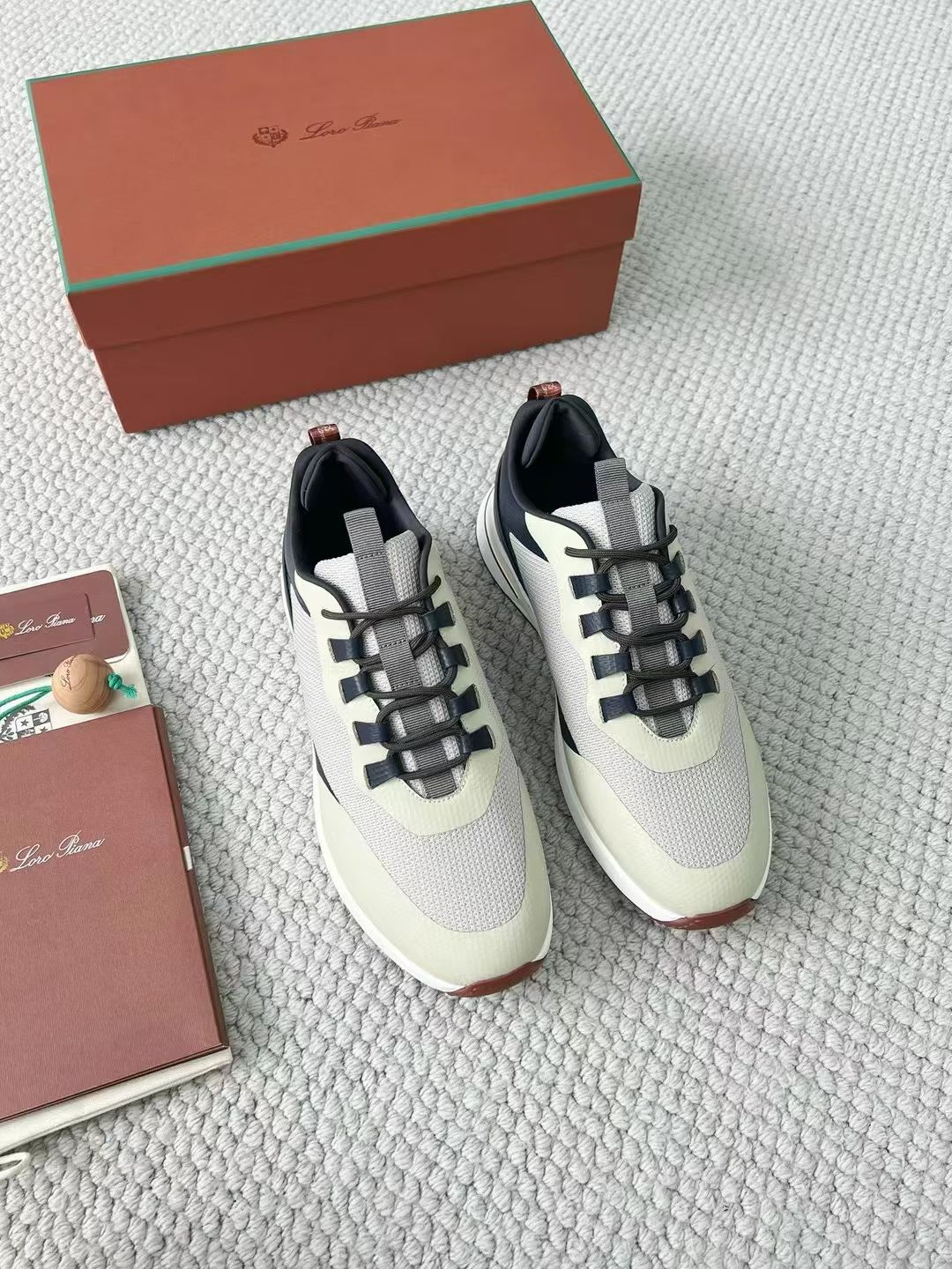 LP Loro Piana Week End Walk  Low-top Comfortable and casual Men's Shoes  Bullshit 运动鞋 波鞋  FAR1331_F8CB