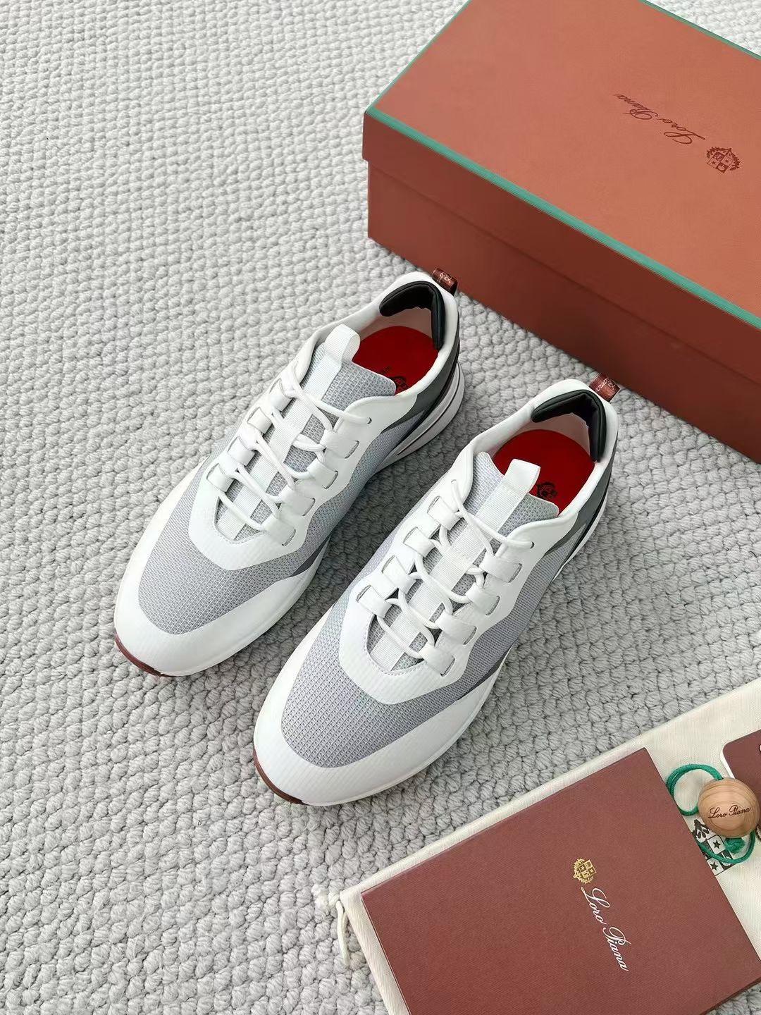 LP Loro Piana Week End Walk  Low-top Comfortable and casual Men's Shoes  Bullshit 运动鞋 波鞋  FAR1331_F8CB