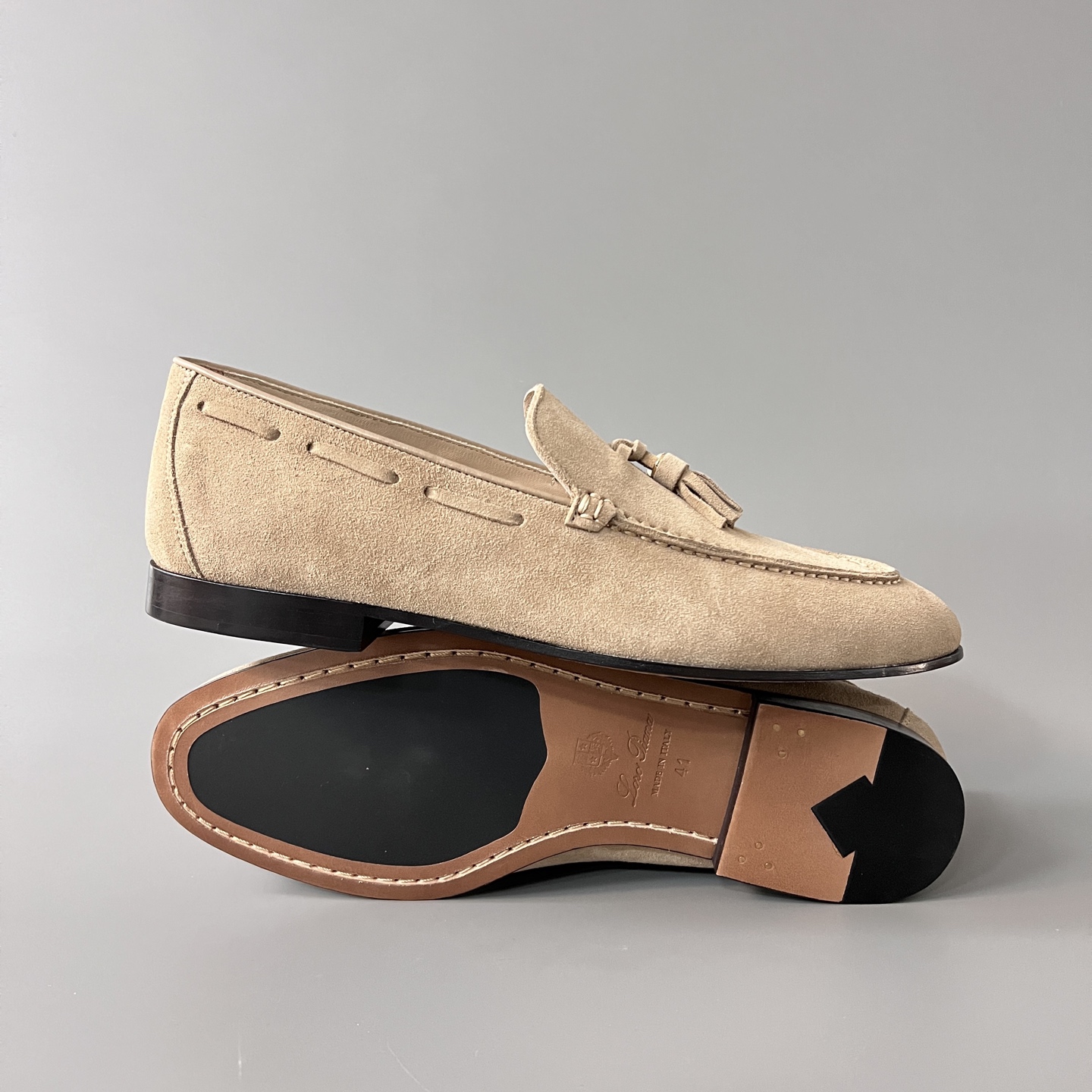 Loro Piana LP  Style Serge Walk Shoes | Italian Inspired Suede Loafers for Tassel Dress Shoe Men