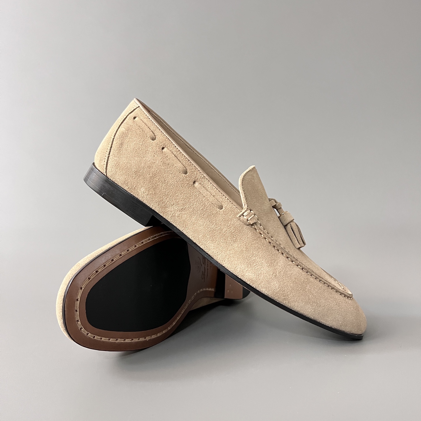Loro Piana LP  Style Serge Walk Shoes | Italian Inspired Suede Loafers for Tassel Dress Shoe Men