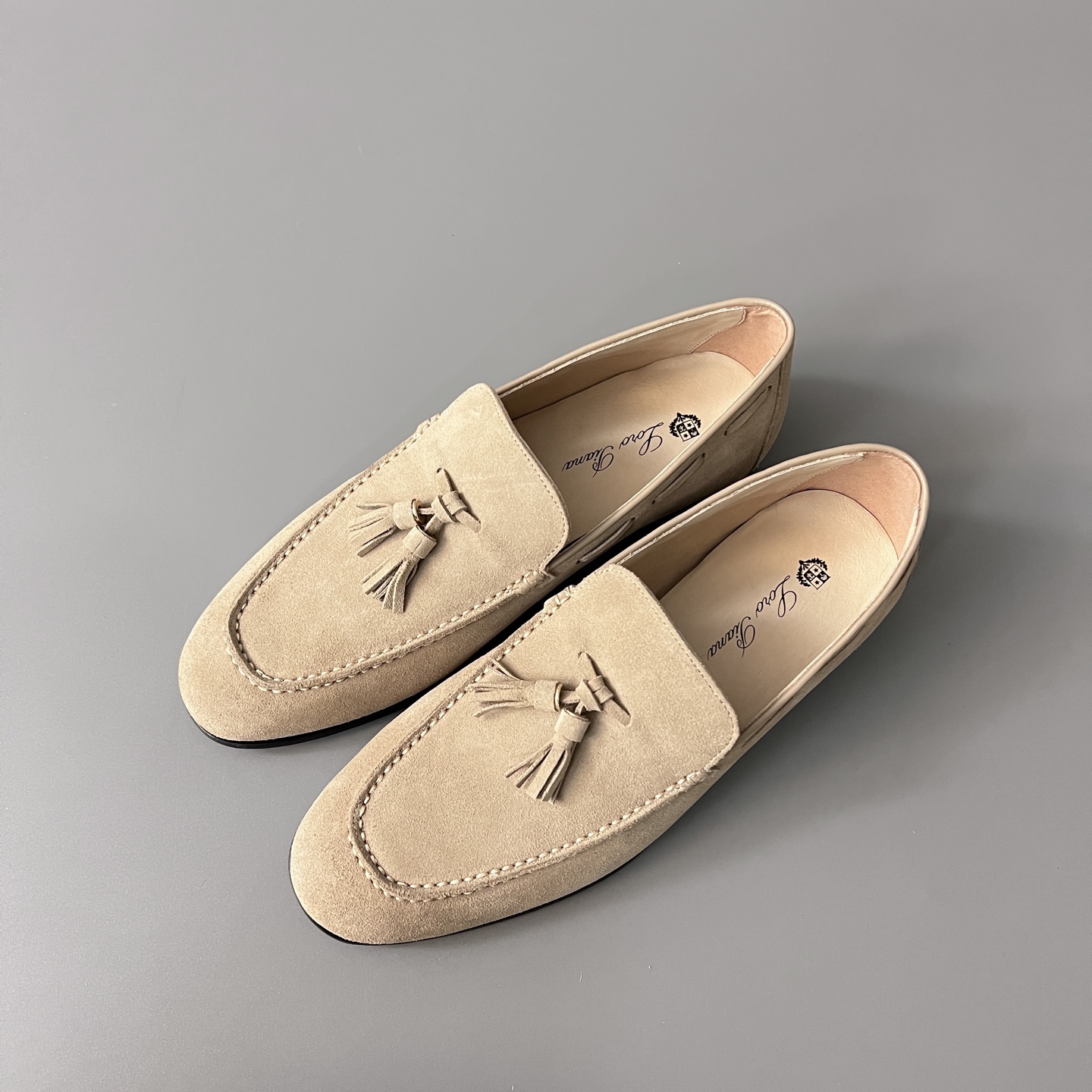 Loro Piana LP  Style Serge Walk Shoes | Italian Inspired Suede Loafers for Tassel Dress Shoe Men