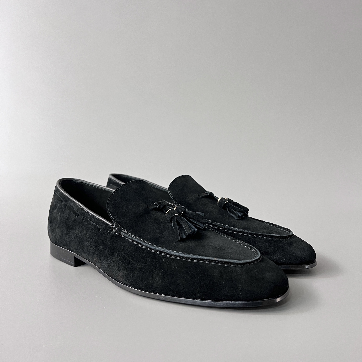Loro Piana LP  Style Serge Walk Shoes | Italian Inspired Suede Loafers for Men 黑色