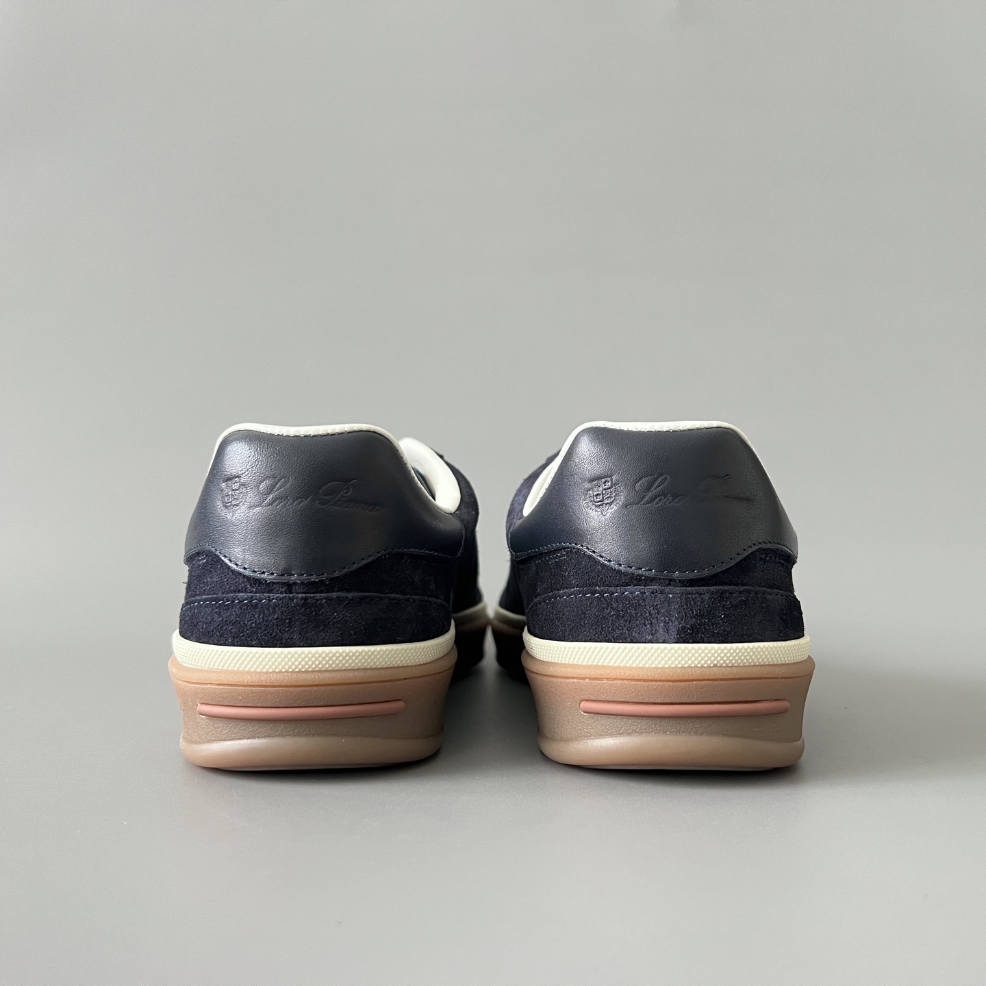 Loro Piana Men's Suede Round-Toe Lace-Up Low-Top Sneakers — Navy Blue  FAN8505W000
