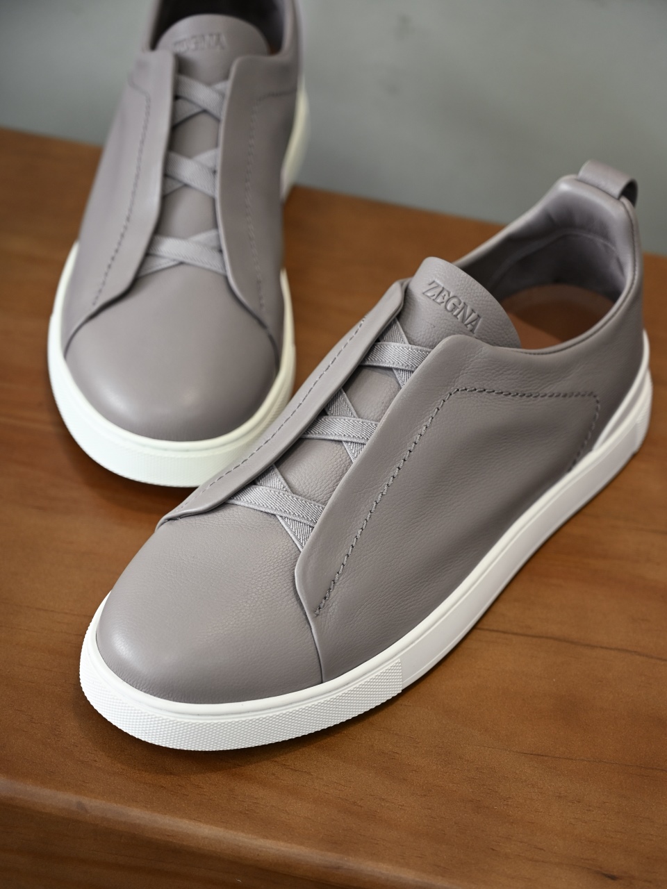 ZE2617 杰尼亚  Zegna Triple -(Smooth Leather) Laceless Sneakers -C0-03-LHOTA-S5207Z-PRO