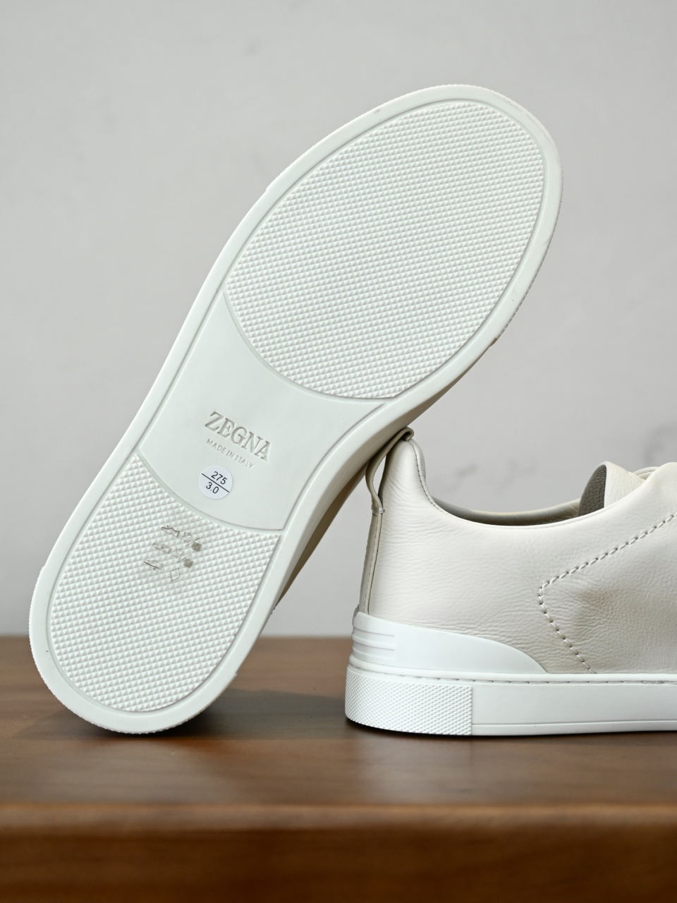 ZE2617 杰尼亚  Zegna Triple -(Smooth Leather) Laceless Sneakers -C0-10-LHOTA-S5207