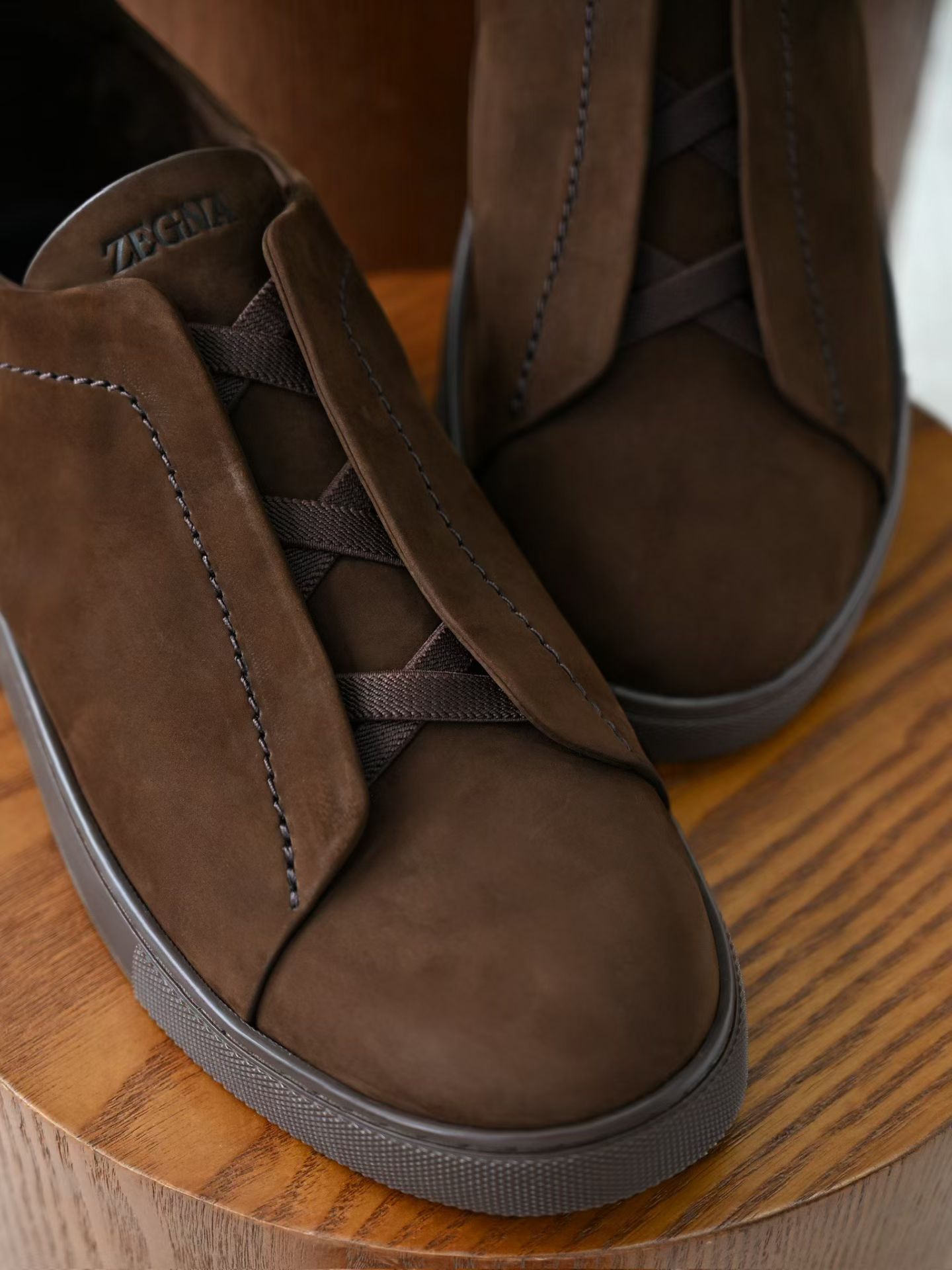 ZE2441-5 杰尼亚  Zegna Triple -(Suede) Laceless Sneakers -C0-LHNBC-S7964Z