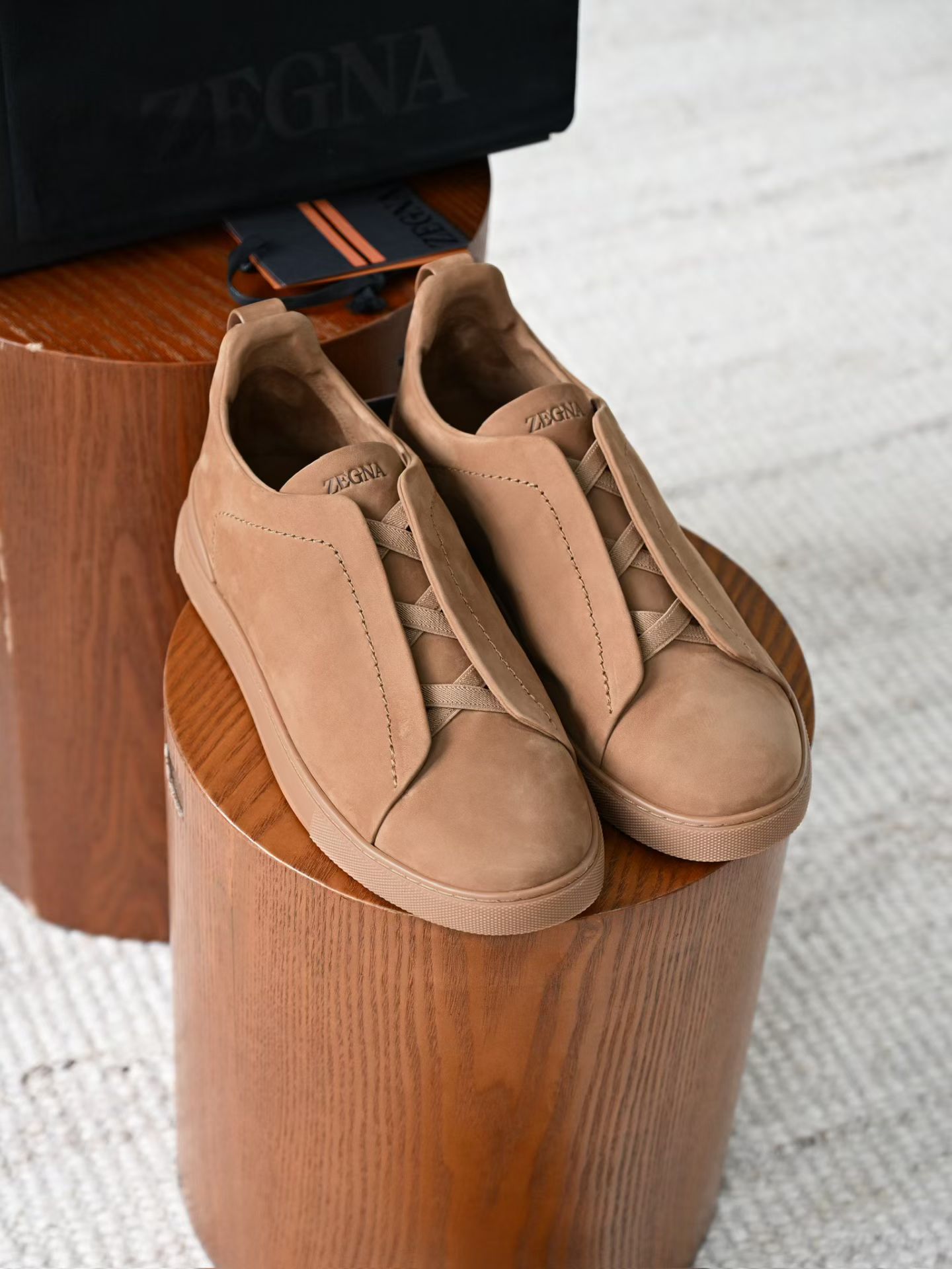 ZE2441-5 杰尼亚  Zegna Triple -(Suede) Laceless Sneakers -C0-LHNBC-S7964Z