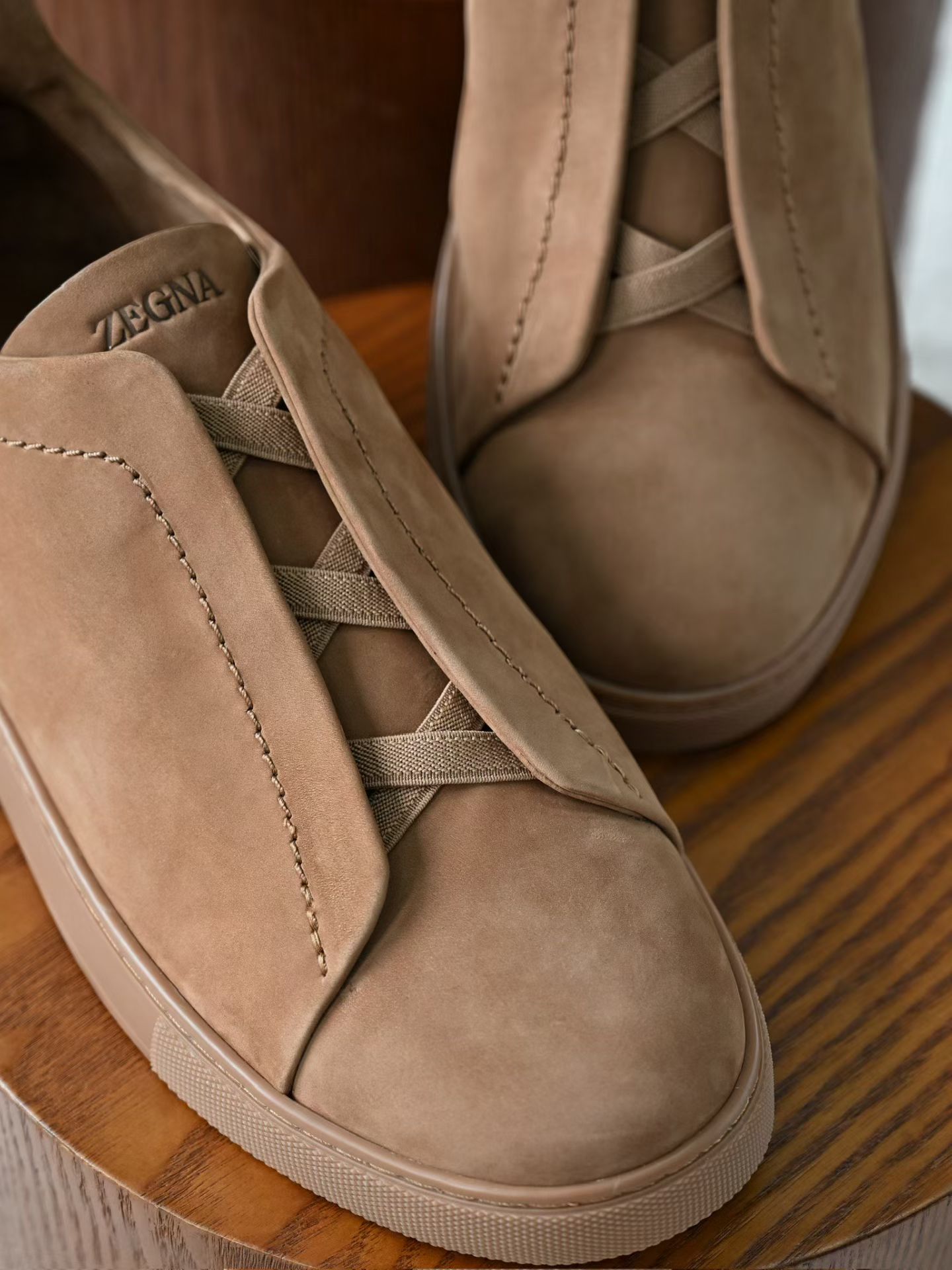 ZE2441-5 杰尼亚  Zegna Triple -(Suede) Laceless Sneakers -C0-LHNBC-S7964Z