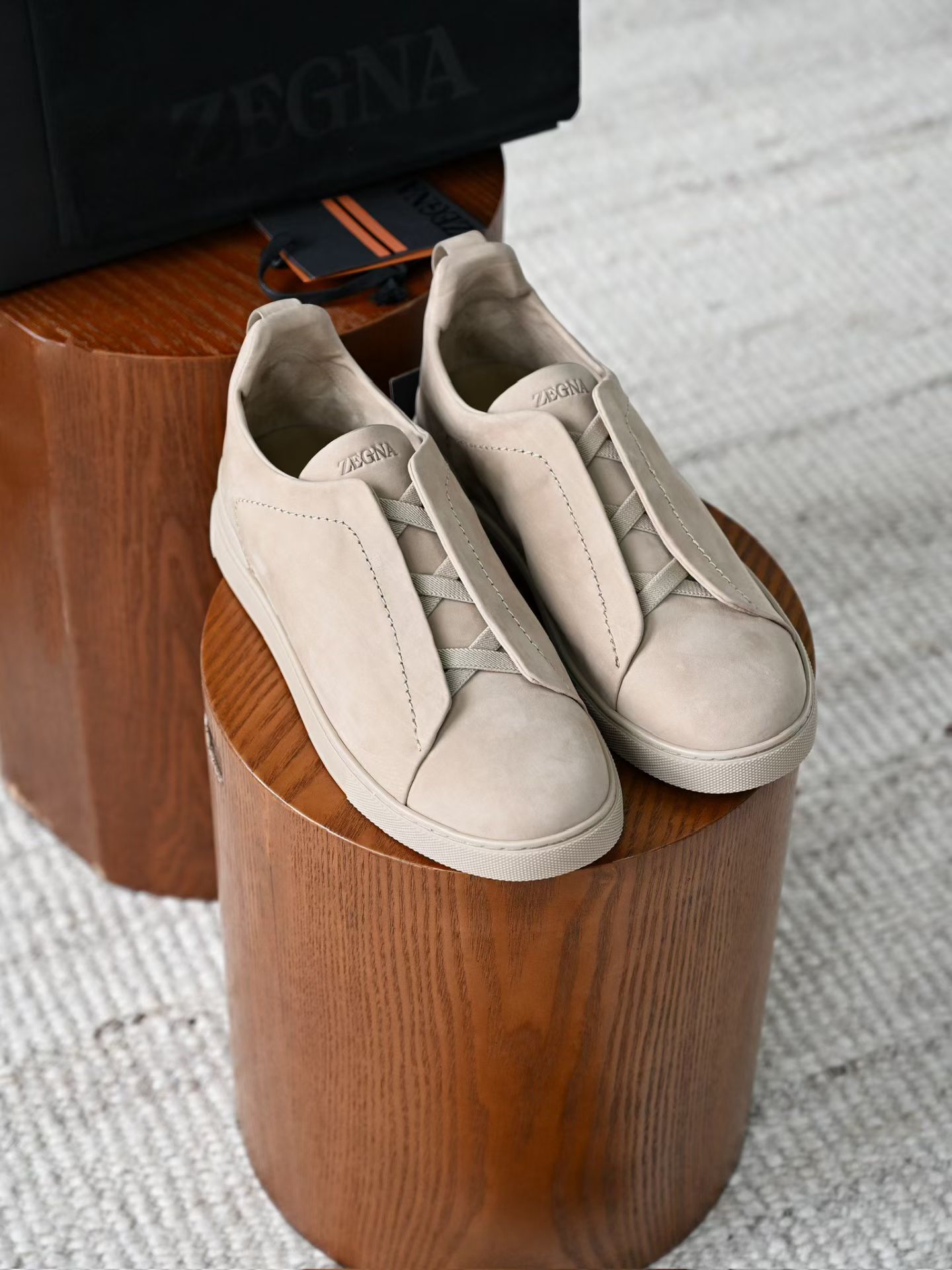 ZE2441-5 杰尼亚  Zegna Triple -(Suede) Laceless Sneakers -C0-LHNBC-S7964Z