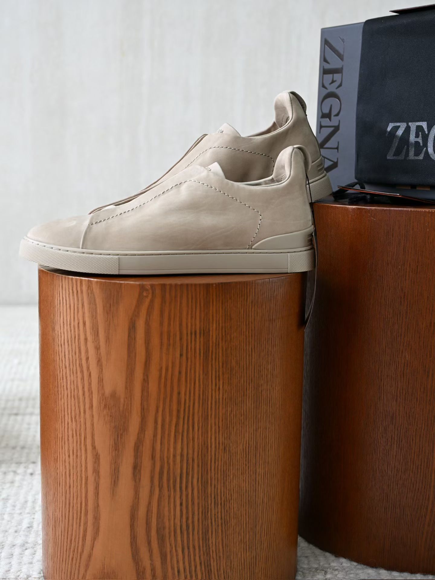 ZE2441-5 杰尼亚  Zegna Triple -(Suede) Laceless Sneakers -C0-LHNBC-S7964Z