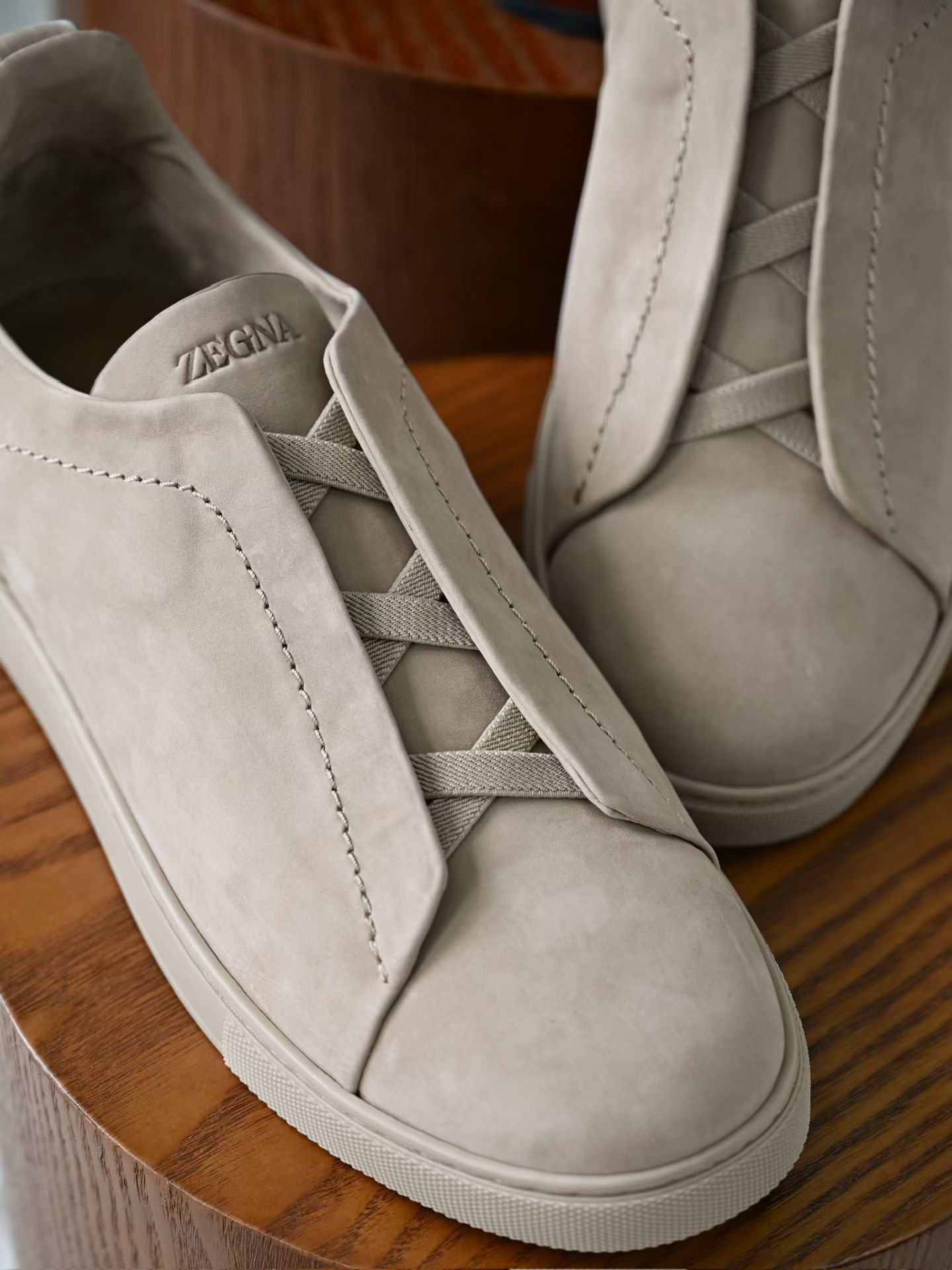 ZE2441-5 杰尼亚  Zegna Triple -(Suede) Laceless Sneakers -C0-LHNBC-S7964Z