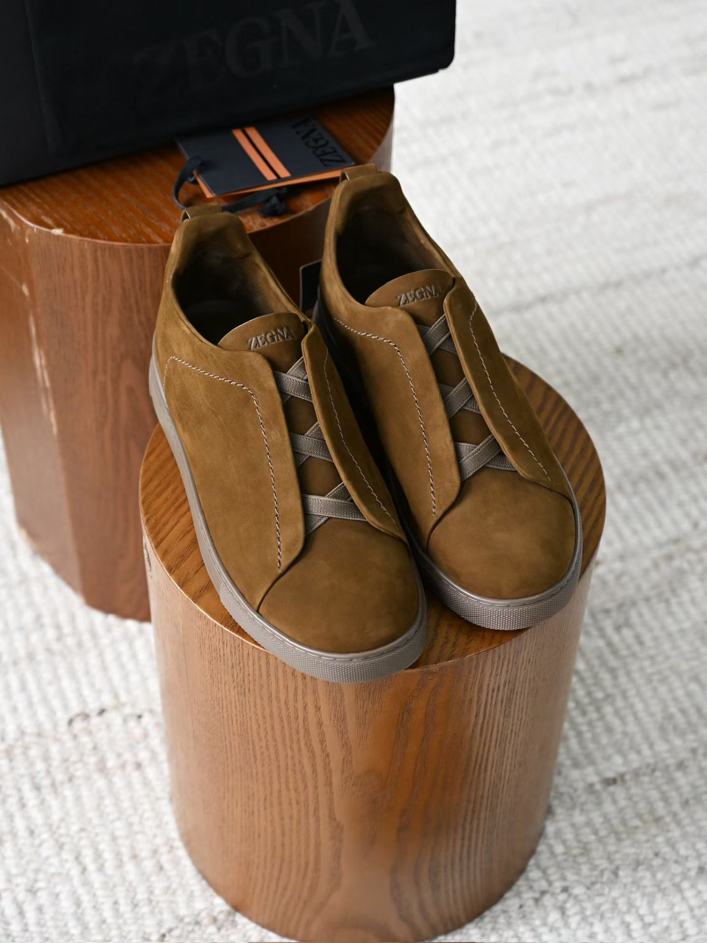 ZE2441-5 杰尼亚  Zegna Triple -(Suede) Laceless Sneakers -C0-LHNBC-S7964Z