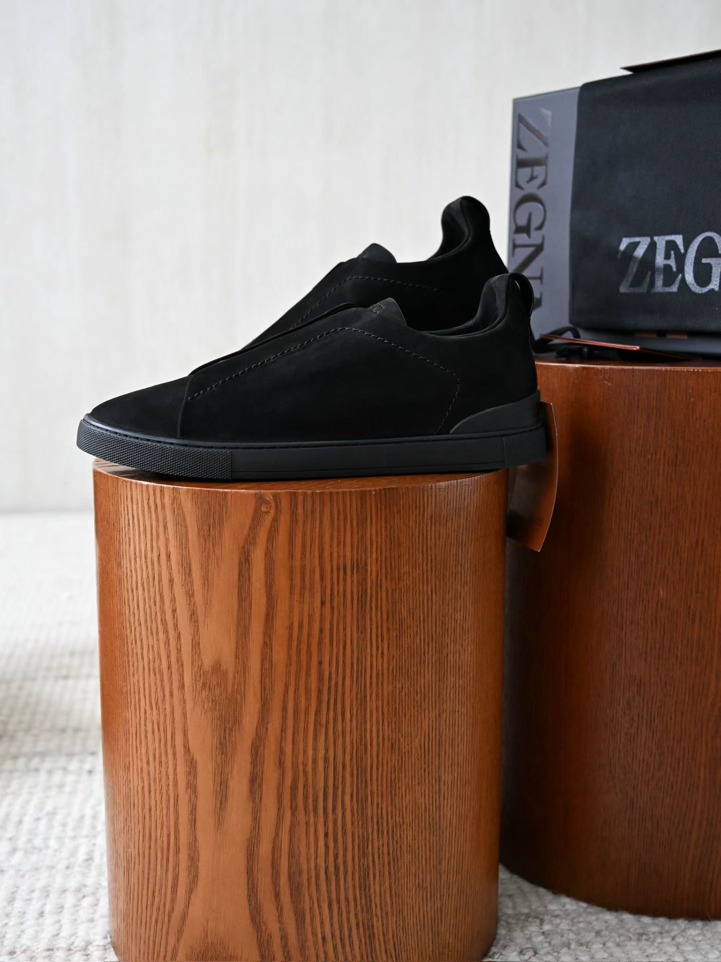 ZE2441-5 杰尼亚  Zegna Triple -(Suede) Laceless Sneakers -C0-LHNBC-S7964Z