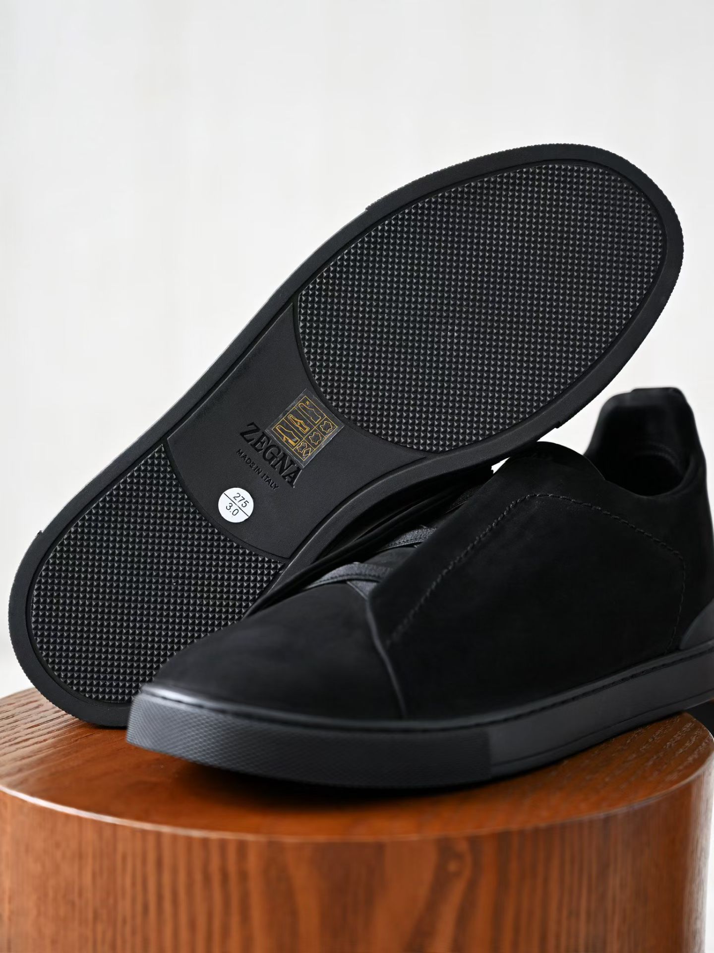 ZE2441-5 杰尼亚  Zegna Triple -(Suede) Laceless Sneakers -C0-LHNBC-S7964Z