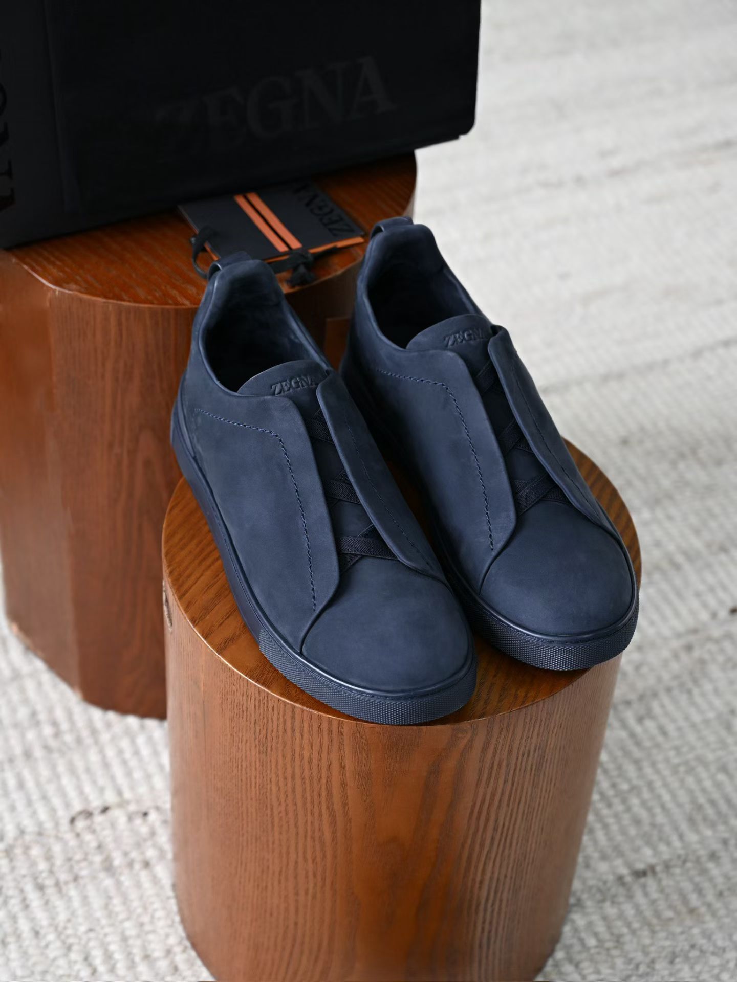 ZE2441-5 杰尼亚  Zegna Triple -(Suede) Laceless Sneakers -C0-LHNBC-S7964Z