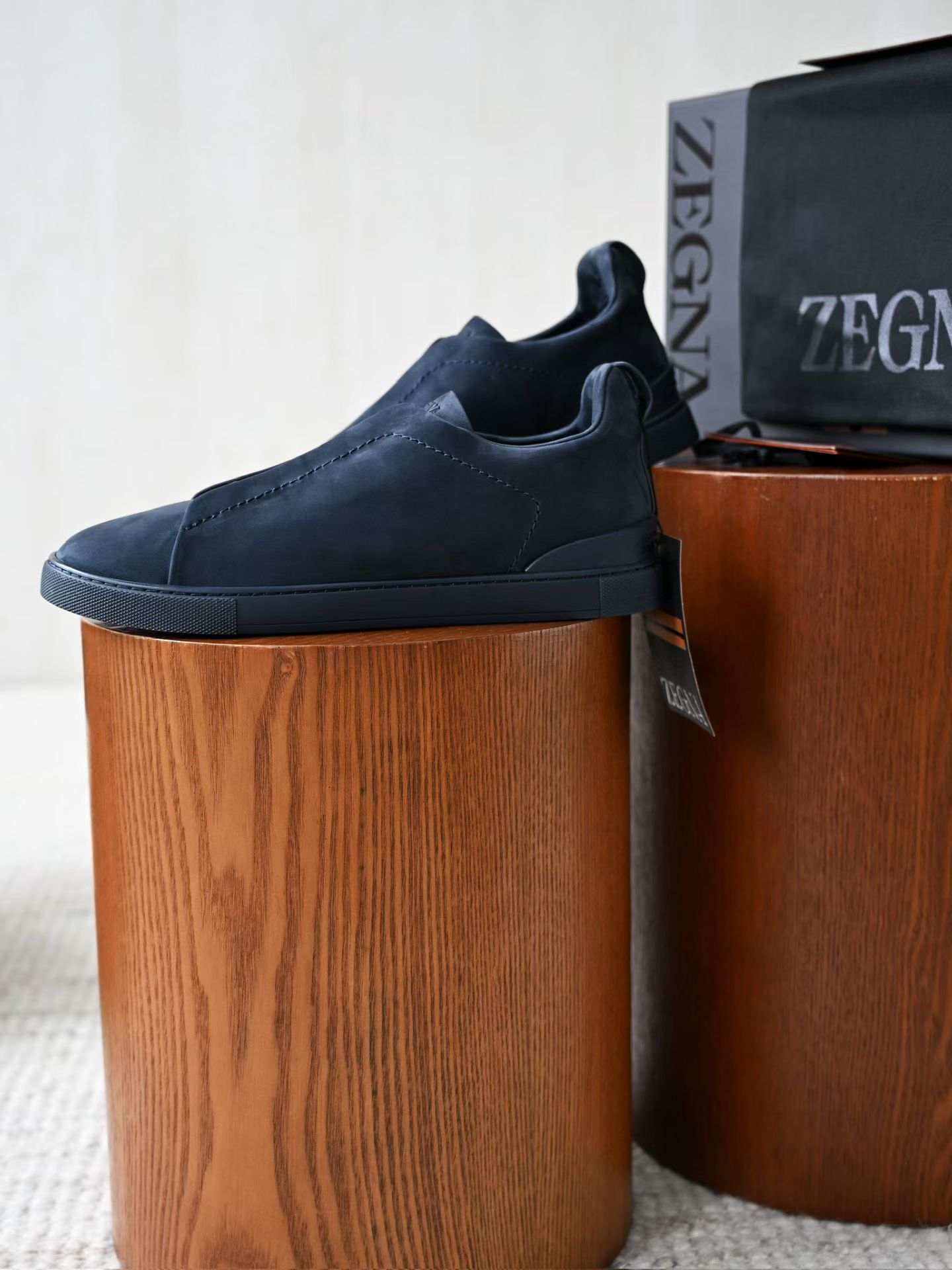ZE2441-5 杰尼亚  Zegna Triple -(Suede) Laceless Sneakers -C0-LHNBC-S7964Z