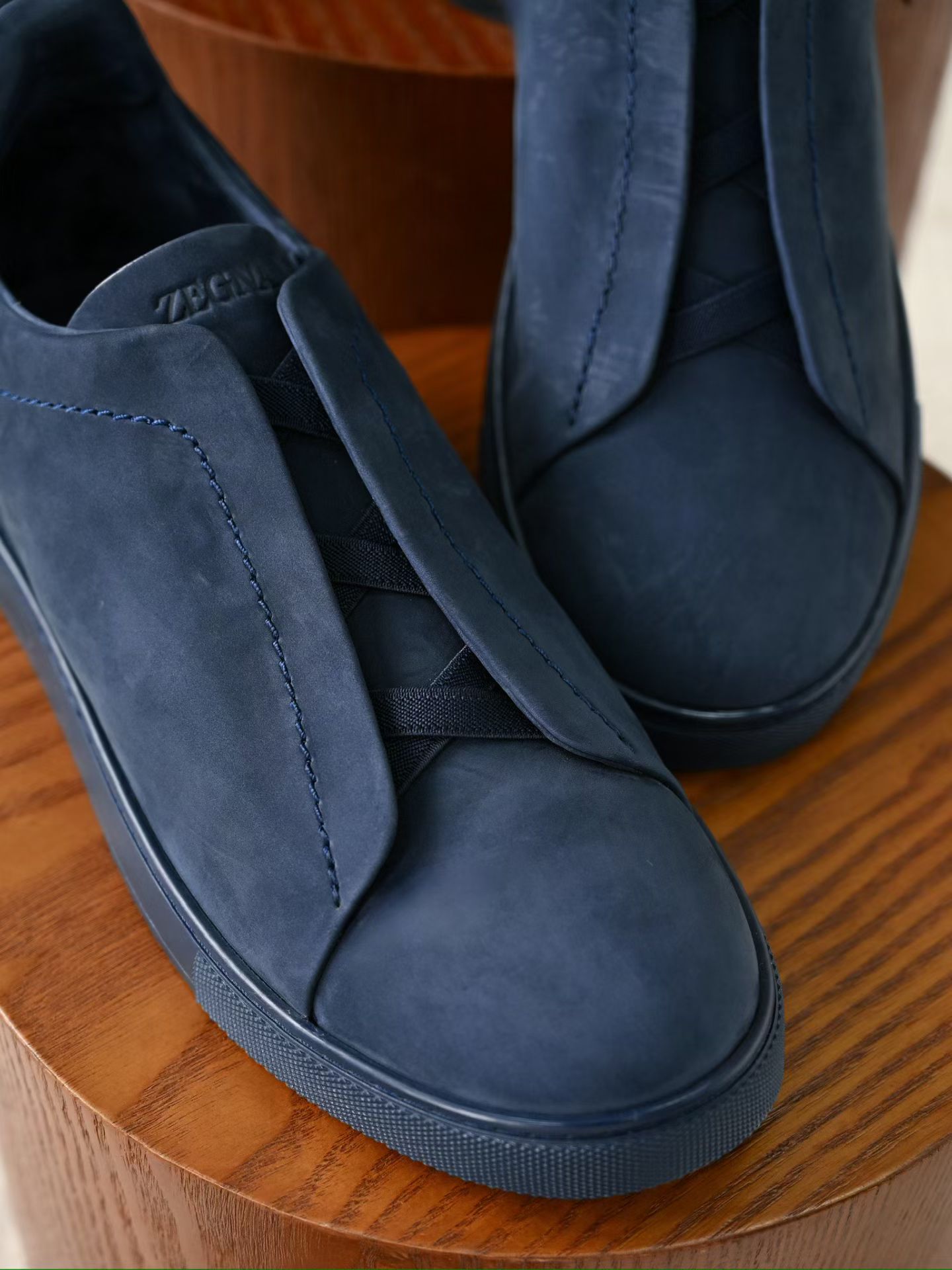 ZE2441-5 杰尼亚  Zegna Triple -(Suede) Laceless Sneakers -C0-LHNBC-S7964Z