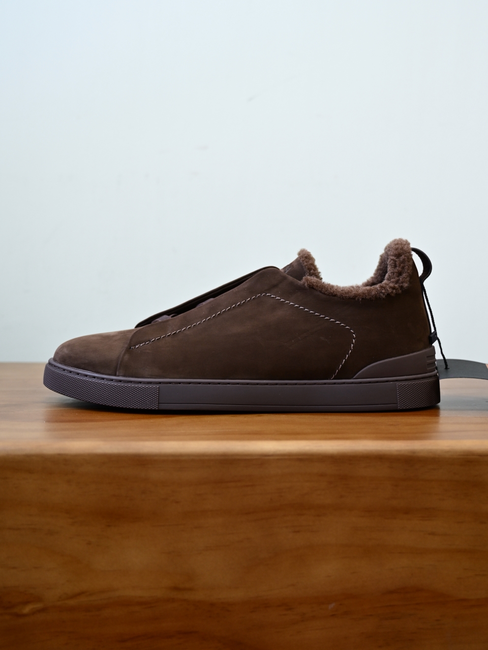 ZE2617-5M-Zegna Triple-Elastic Slip-On-Premium Suede Leather-Plush Shearling-Lined-C0 麂皮加绒