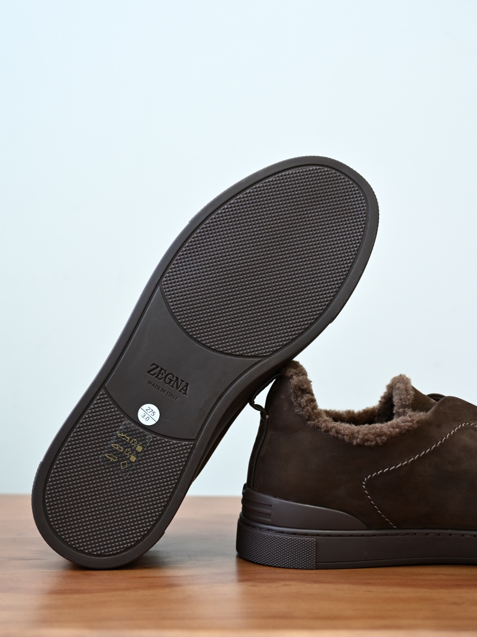 ZE2617-5M-Zegna Triple-Elastic Slip-On-Premium Suede Leather-Plush Shearling-Lined-C0 麂皮加绒