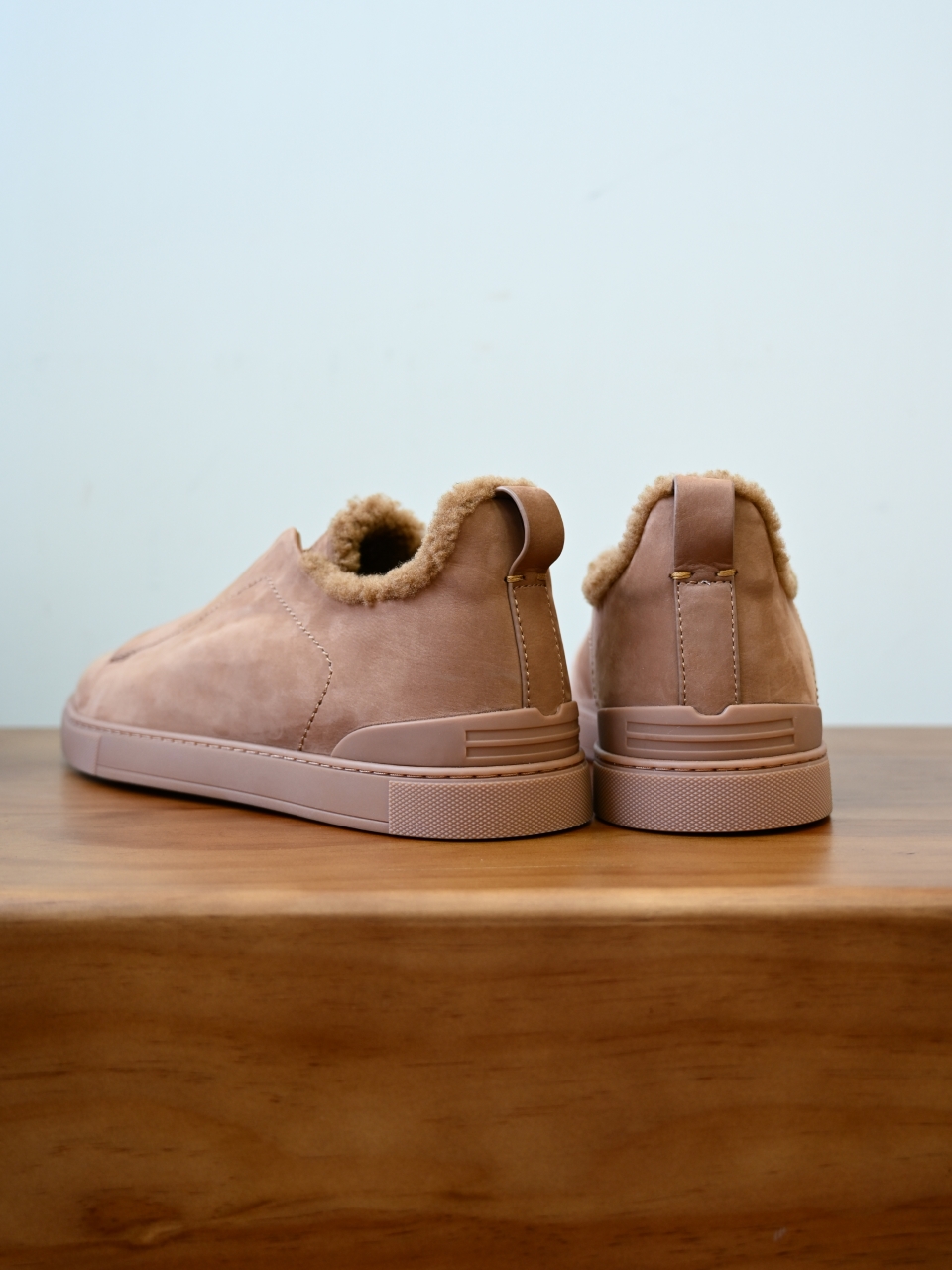 ZE2617-5M-Zegna Triple-Elastic Slip-On-Premium Suede Leather-Plush Shearling-Lined-C0 麂皮加绒
