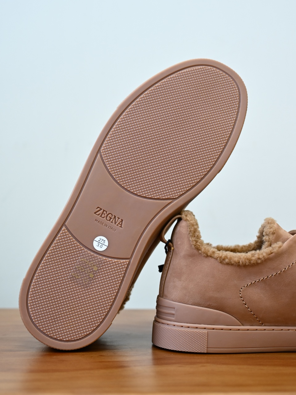 ZE2617-5M-Zegna Triple-Elastic Slip-On-Premium Suede Leather-Plush Shearling-Lined-C0 麂皮加绒