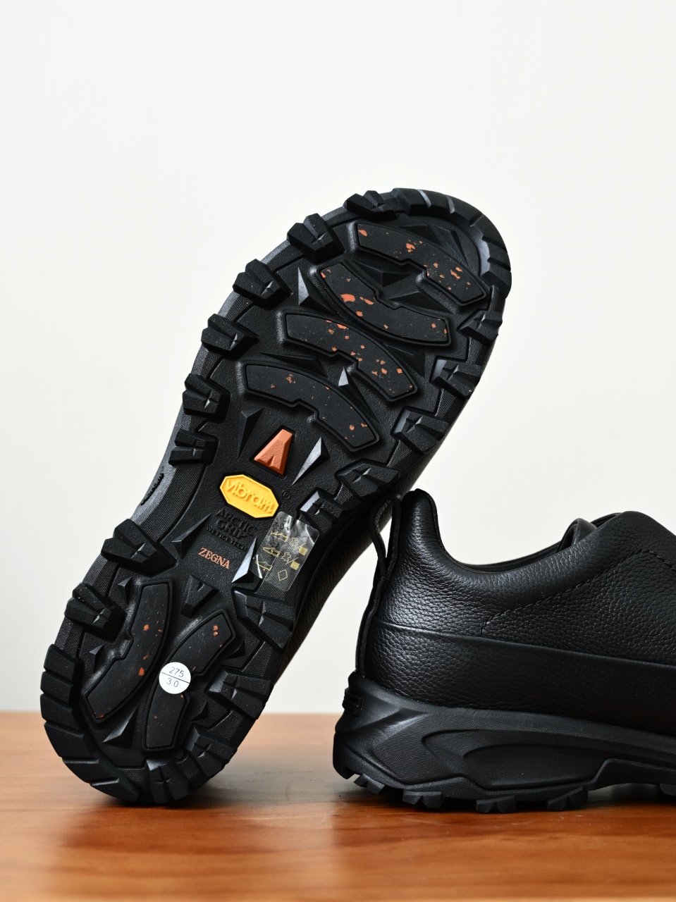 ZE2617-5M-Zegna Triple Fleece-Lined Outdoor Sports Shoes for Winter — Litchi-Patterned / Cowhide-C0