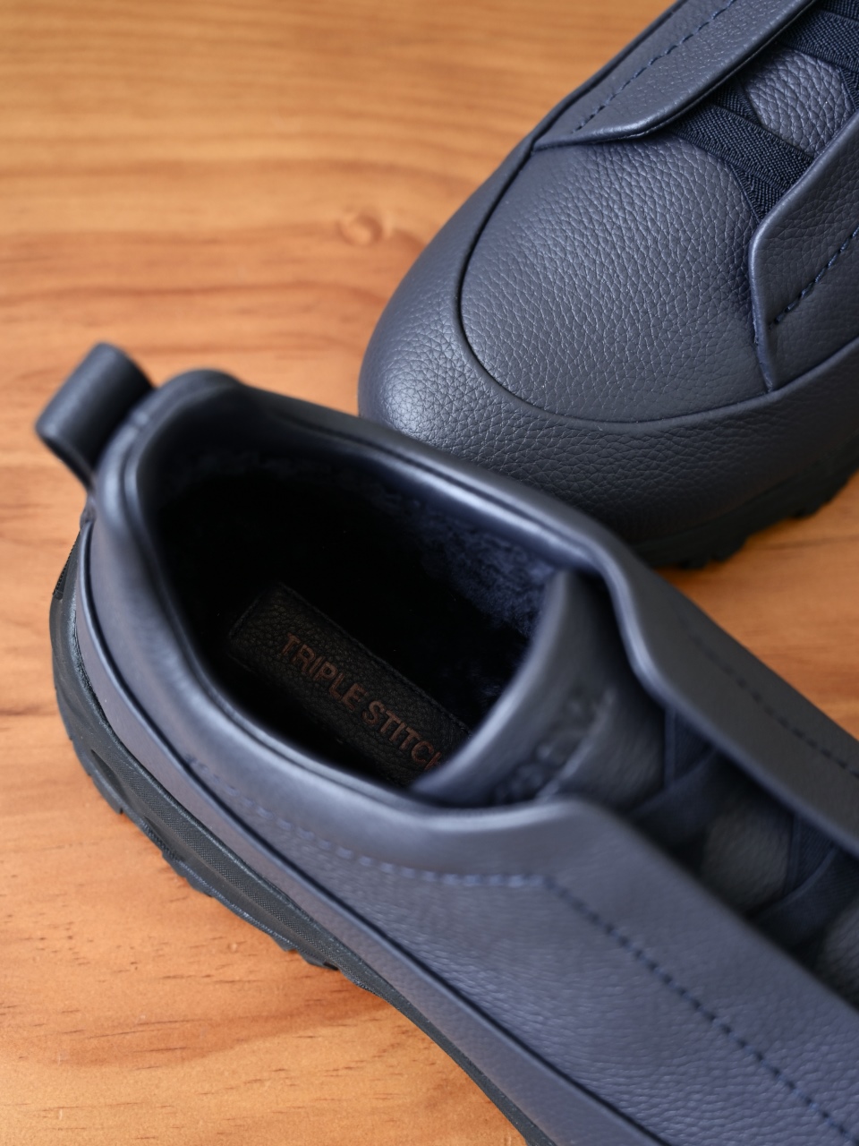 ZE2617-5M-Zegna Triple Fleece-Lined Outdoor Sports Shoes for Winter — Litchi-Patterned / Cowhide-C0