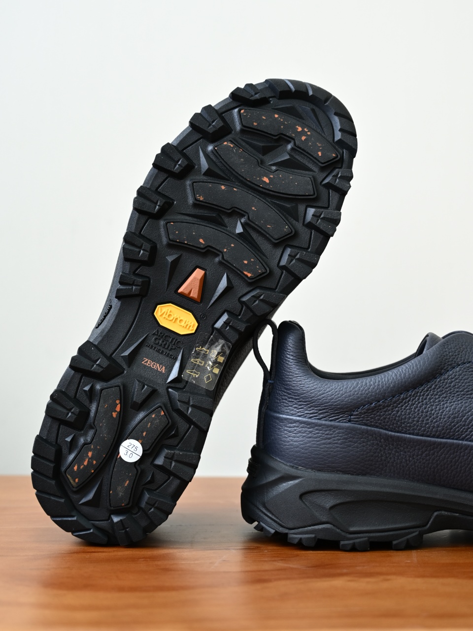 ZE2617-5M-Zegna Triple Fleece-Lined Outdoor Sports Shoes for Winter — Litchi-Patterned / Cowhide-C0