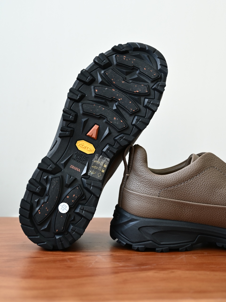 ZE2617-5M-Zegna Triple Fleece-Lined Outdoor Sports Shoes for Winter — Litchi-Patterned / Cowhide-C0