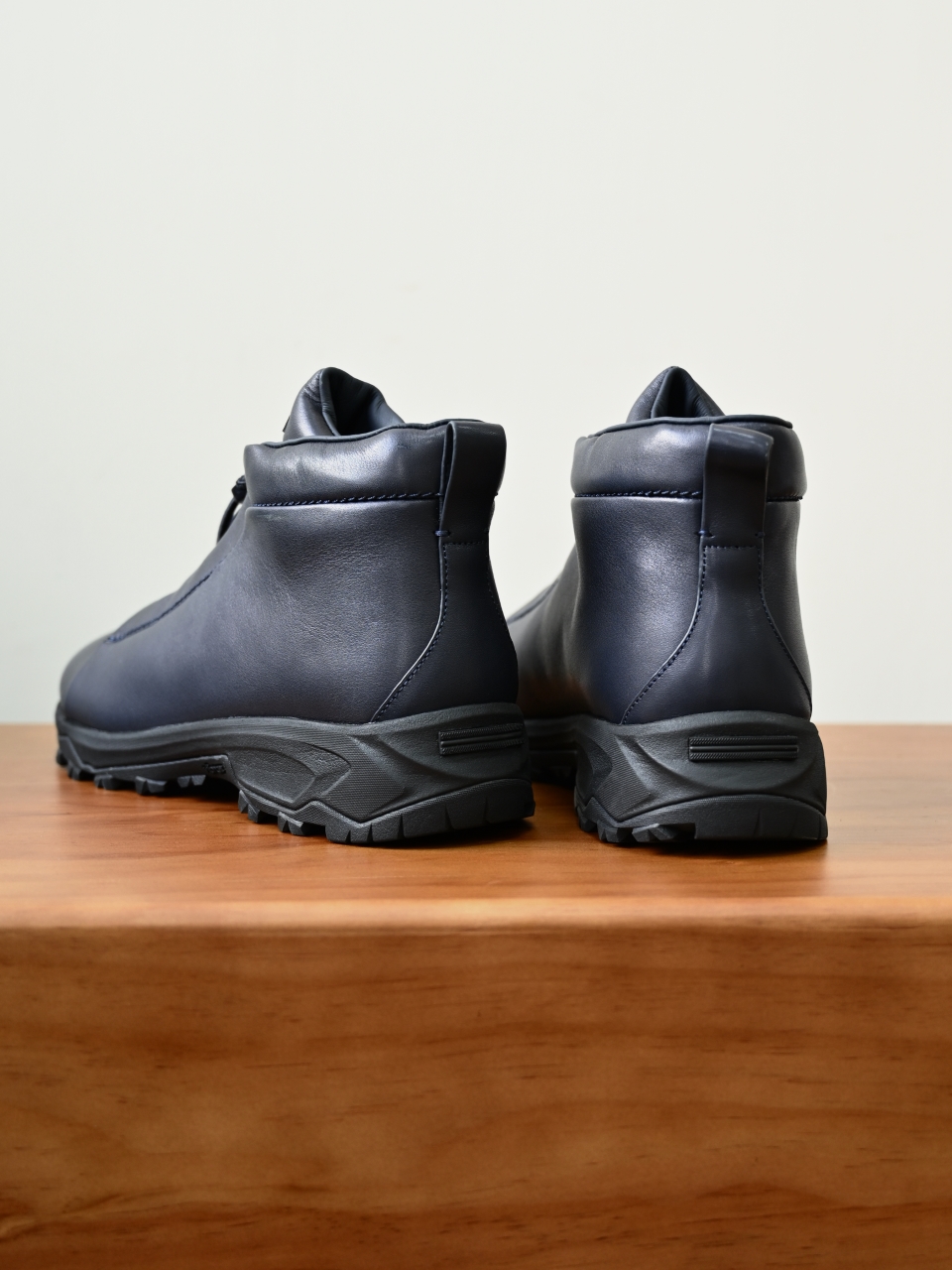 ZE2527-M-Zegna Men’s Triple Stitch Smooth Leather Sport Boots-C0-Fleece-lined for winter-加绒高筒