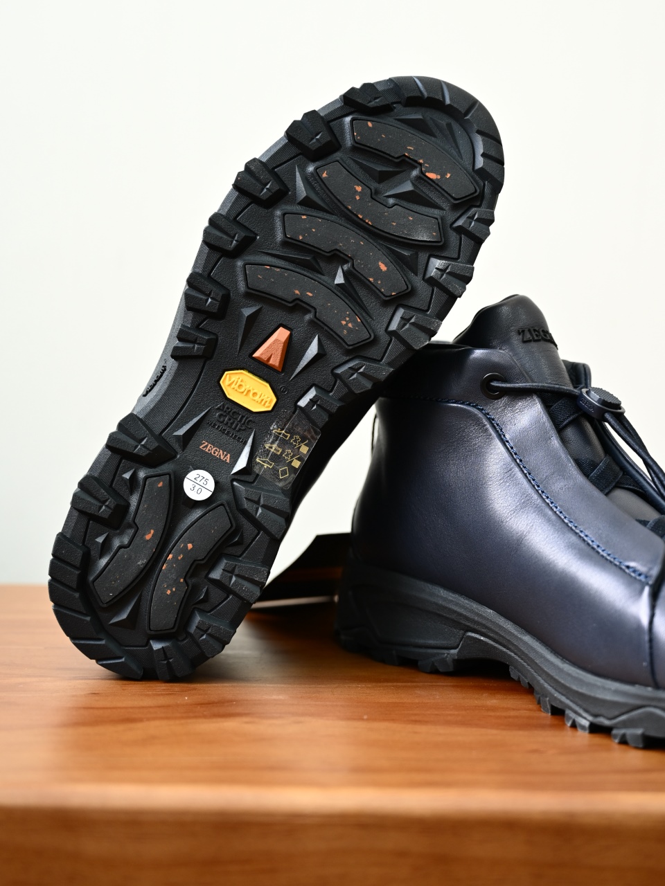 ZE2527-M-Zegna Men’s Triple Stitch Smooth Leather Sport Boots-C0-Fleece-lined for winter-加绒高筒