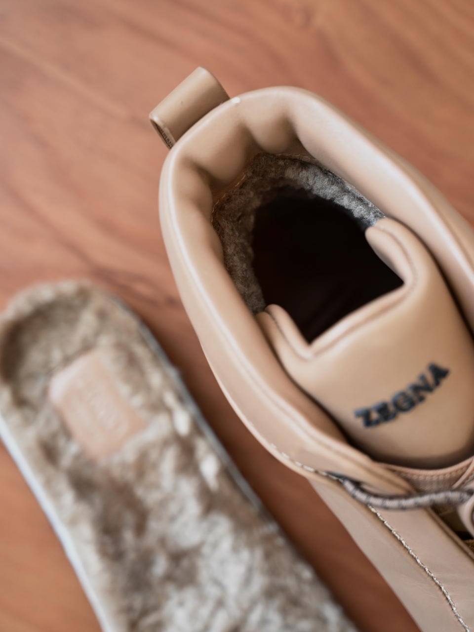ZE2527-M-Zegna Men’s Triple Stitch Smooth Leather Sport Boots-C0-Fleece-lined for winter-加绒高筒