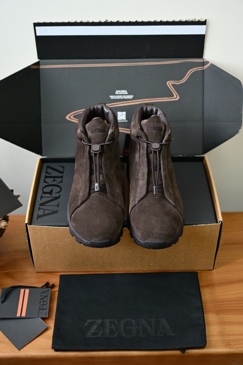 ZE2527-M-Zegna Men's Triple Stitch Suede Leather Sneakers-C0-Fleece-lined for winter-加绒高筒