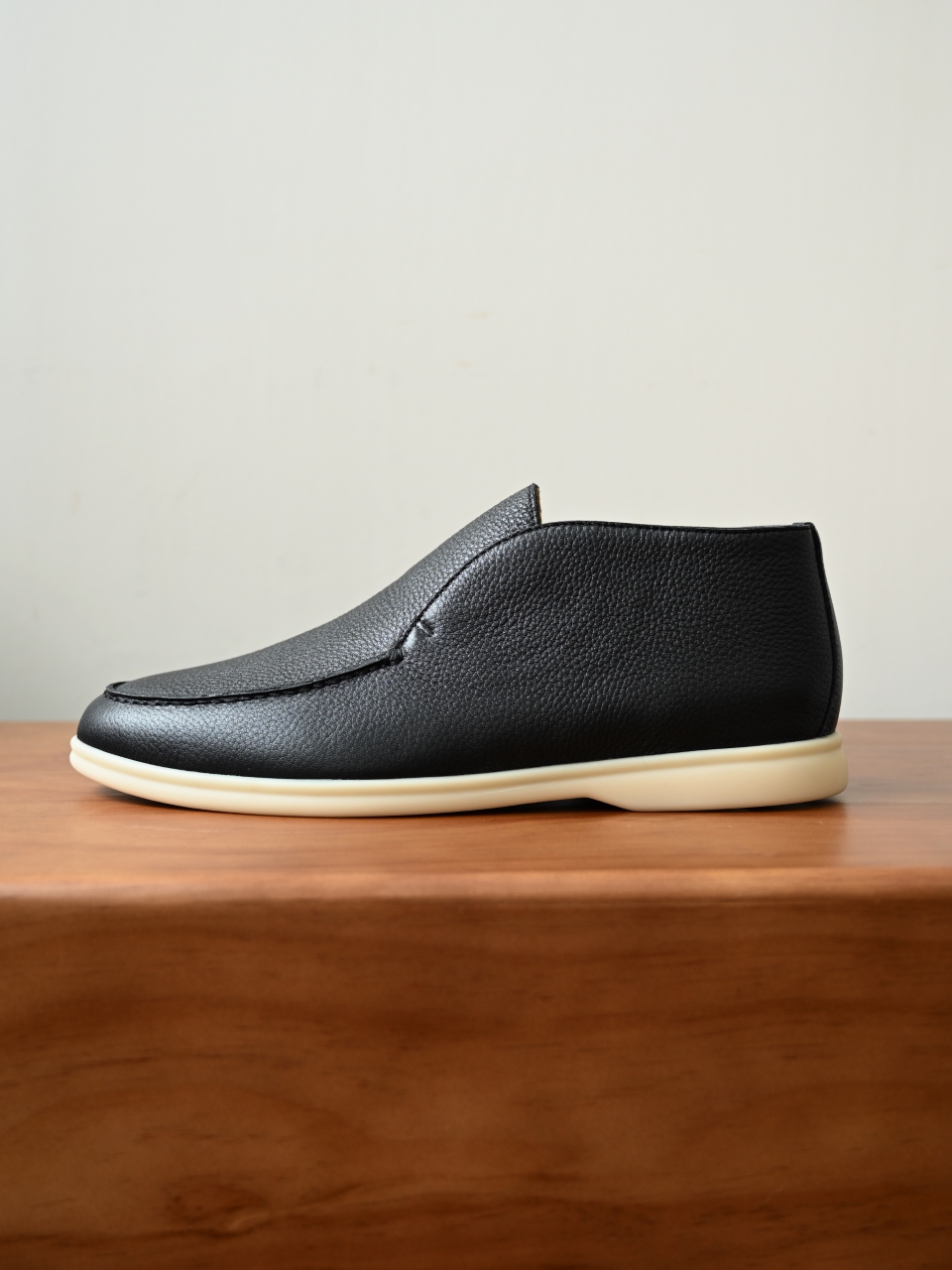 Loro Piana LP Open Walk Men（Grained Calfskin Leather）（Shearling/Merino Wool Insole）-LP2635-3-C0-荔枝纹毛鞋垫