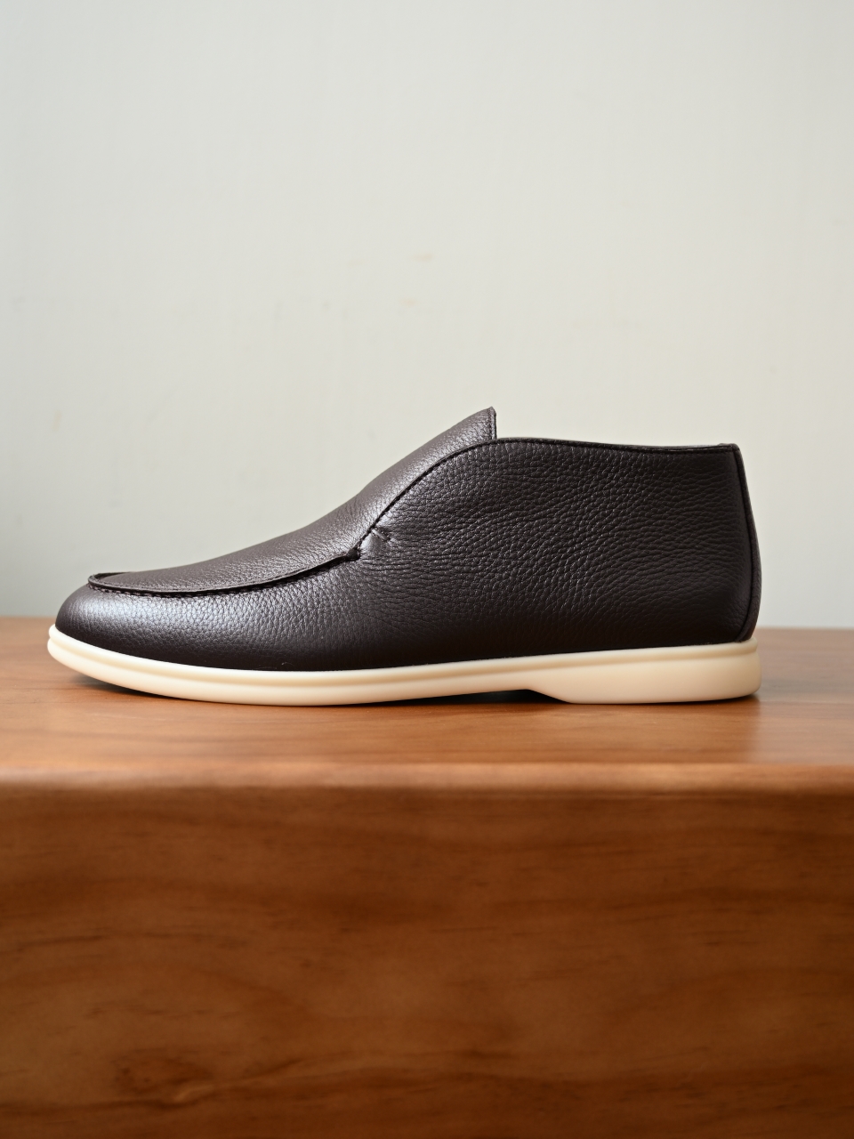 Loro Piana LP Open Walk Men（Grained Calfskin Leather）（Shearling/Merino Wool Insole）-LP2635-3-C0-荔枝纹毛鞋垫