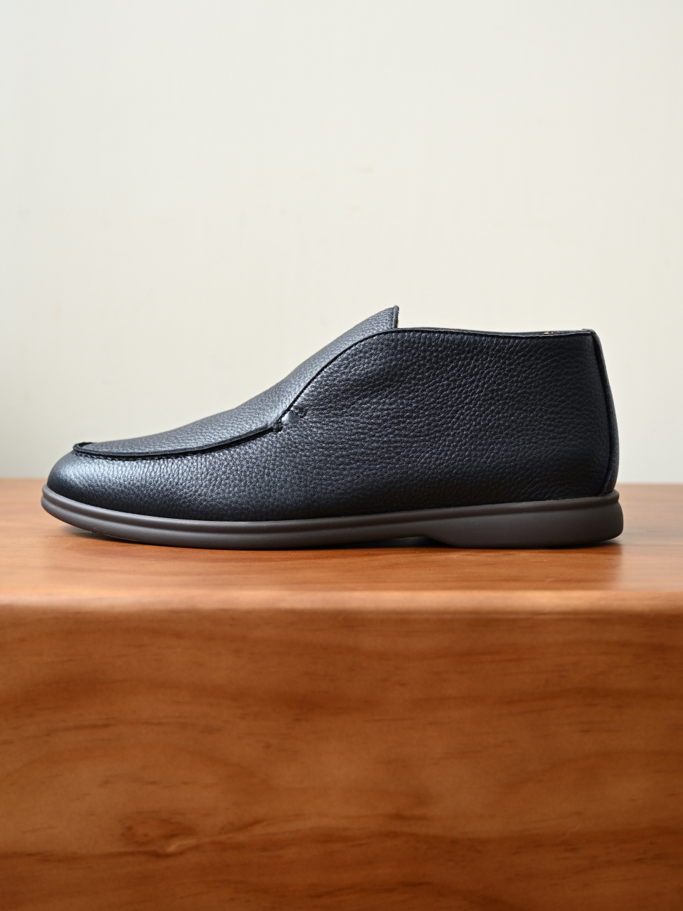 Loro Piana LP Open Walk Men（Grained Calfskin Leather）（Shearling/Merino Wool Insole）-LP2635-3-C0-荔枝纹毛鞋垫