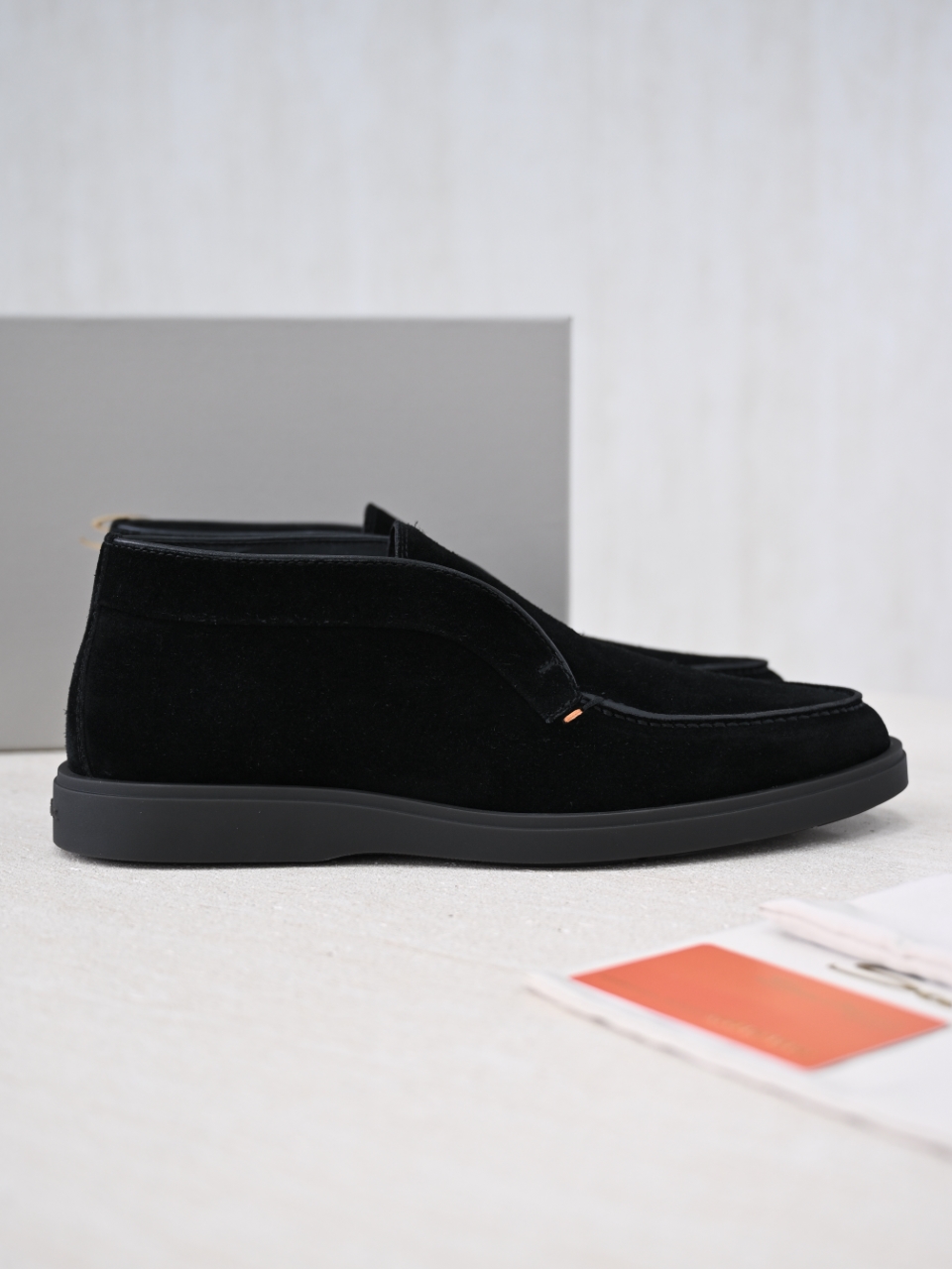 （Removable Fur Insole）Santoni Men's Suede Boots C0-ST2545