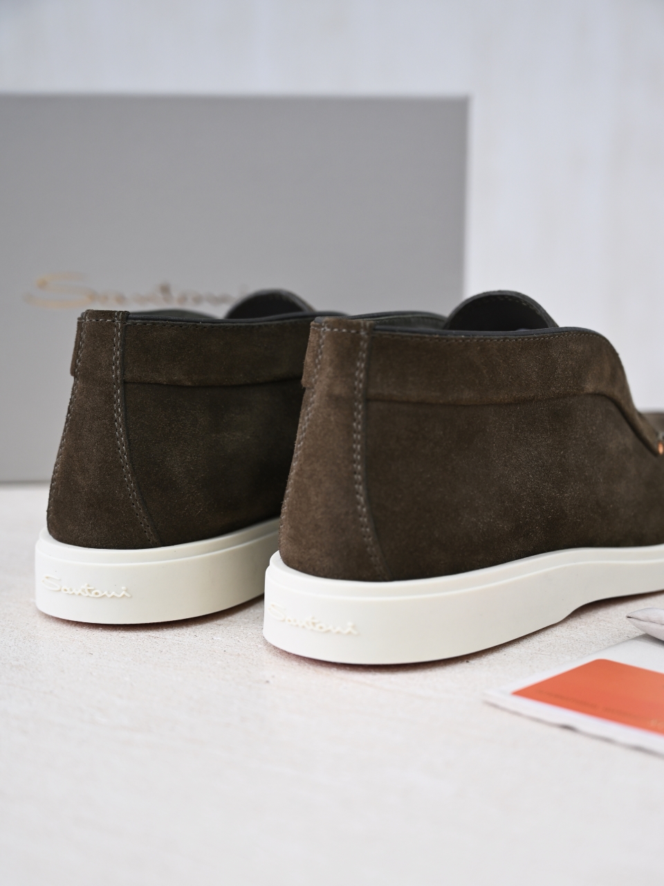 （Removable Fur Insole）Santoni Men's Suede Boots C0-ST2545