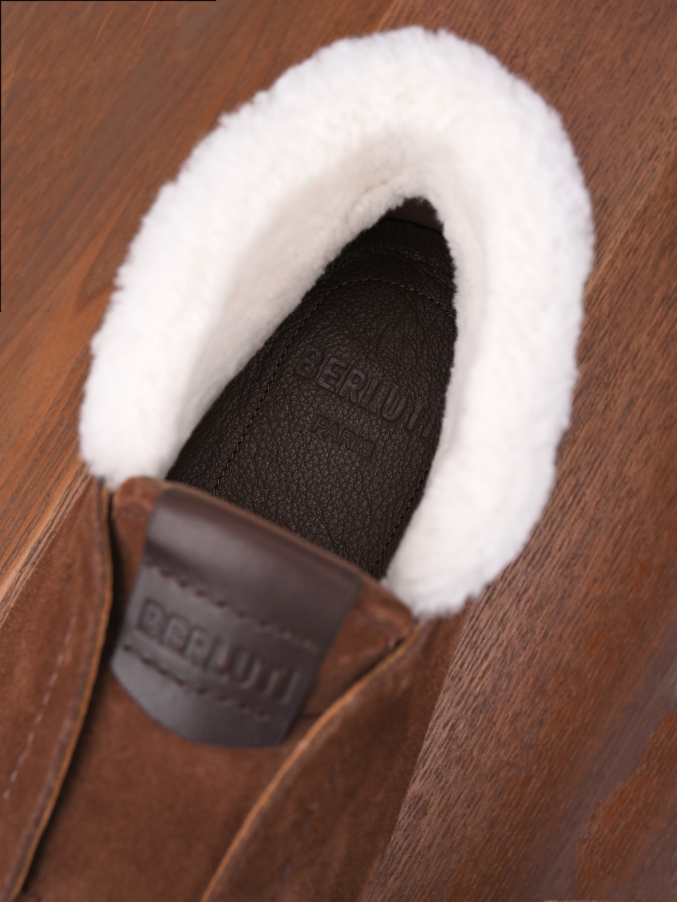 Berluti Mocassini da Uomo di Lusso in Pelle Scamosciata con Fodera in Montone-BL2533M-C0