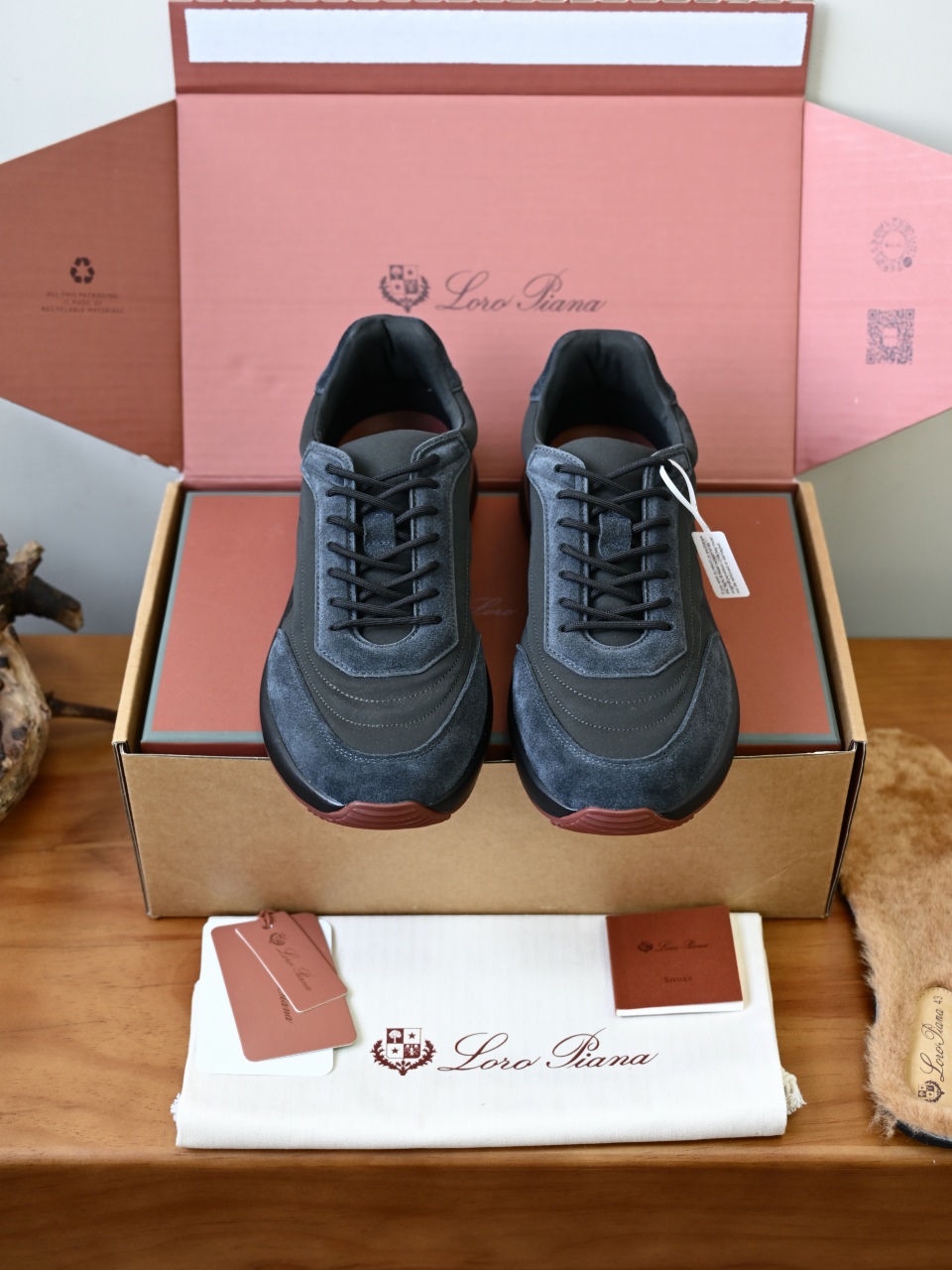 （Fleece insoles）LP Loro Piana Week End Walk Low-top Comfortable and casual Men's Shoes-LP2643-C0
