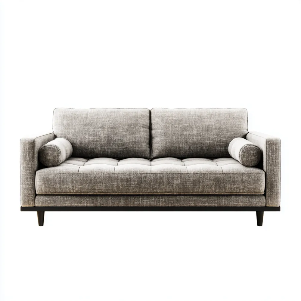 Divano due posti - Tessuto 160x85x75 cm - Grigio - Design moderno-Dwellnestx