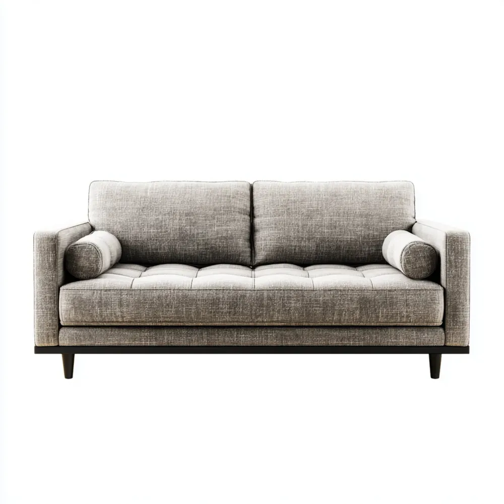 Divano due posti - Tessuto 160x85x75 cm - Grigio - Design moderno-Dwellnestx