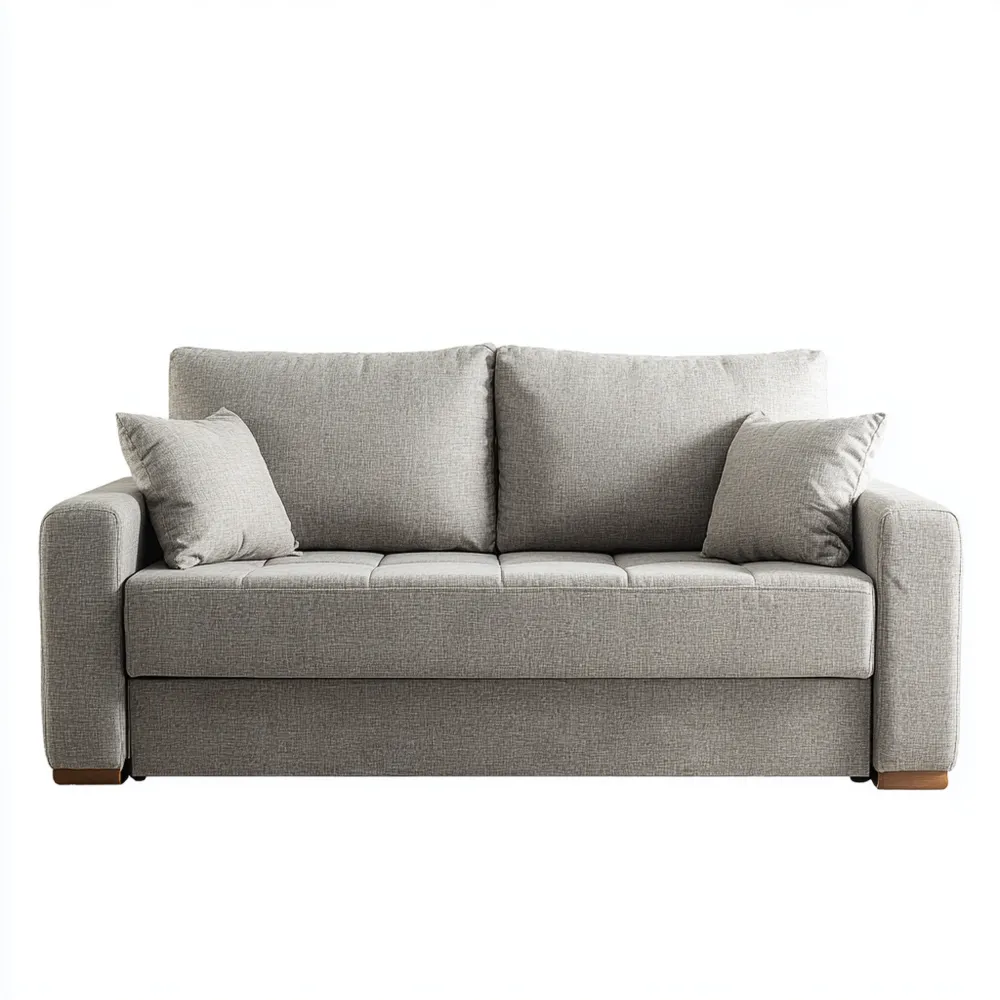 Divano due posti Tessuto 150x85x90 cm – Grigio Chiaro – Design Moderno-Dwellnestx