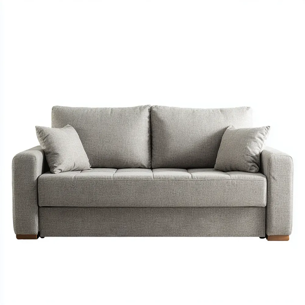 Divano due posti Tessuto 150x85x90 cm – Grigio Chiaro – Design Moderno-Dwellnestx