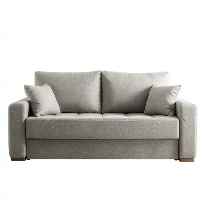 Divano due posti Tessuto 150x85x90 cm – Grigio Chiaro – Design Moderno-Dwellnestx