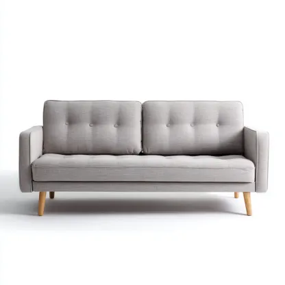 Divano due posti in Tessuto 150x85x80 cm - Grigio Chiaro-Dwellnestx