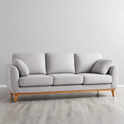 Divano a tre posti 200x80x90 cm - Tessuto - Grigio chiaro - Design moderno-Dwellnestx