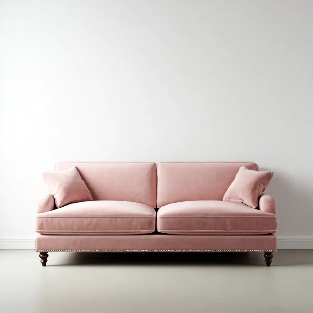 Divano Due Posti - Velluto Rosa 150x90x85 cm - Design Classico-Dwellnestx