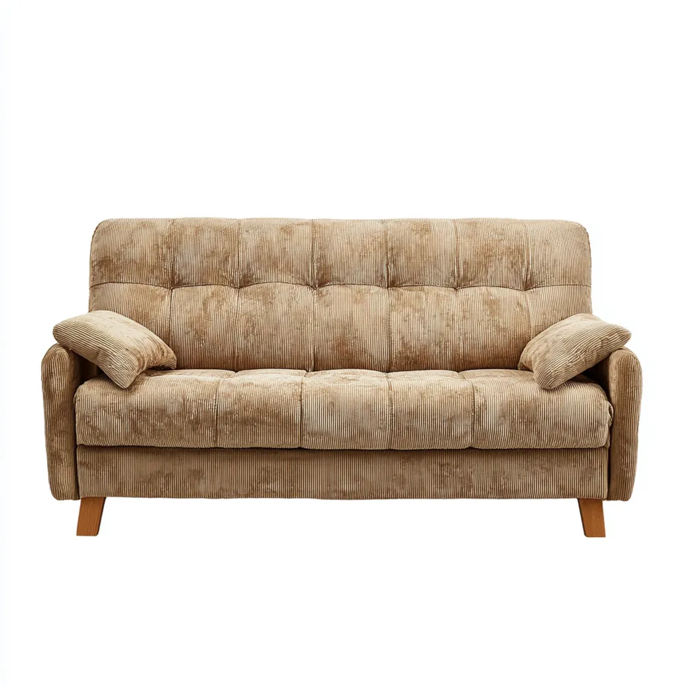 Divano due posti in Velluto a coste 150x85x90 cm - Beige-Dwellnestx