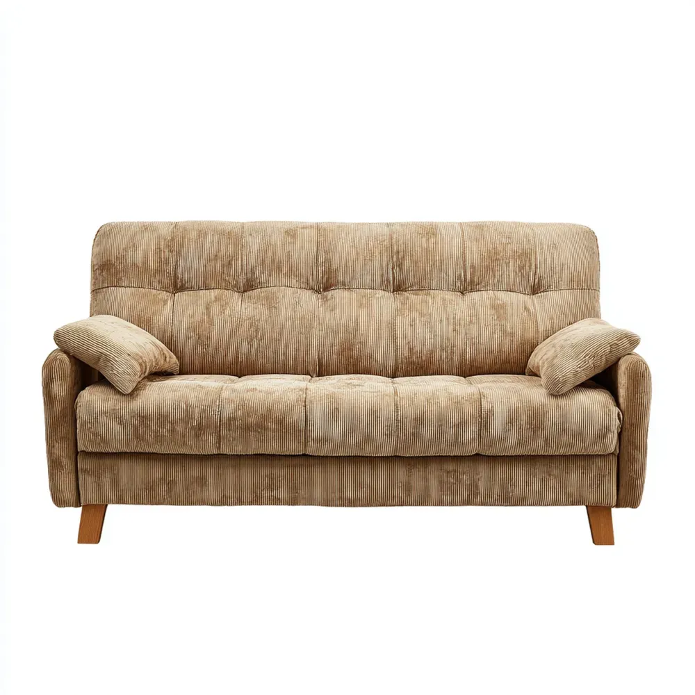 Divano due posti in Velluto a coste 150x85x90 cm - Beige-Dwellnestx